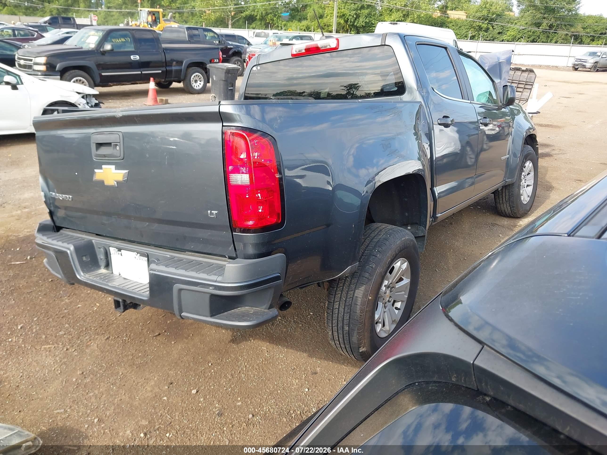 2015 Chevrolet Colorado 2wd Lt Серый vin: 1GCGSBEA0F1177561