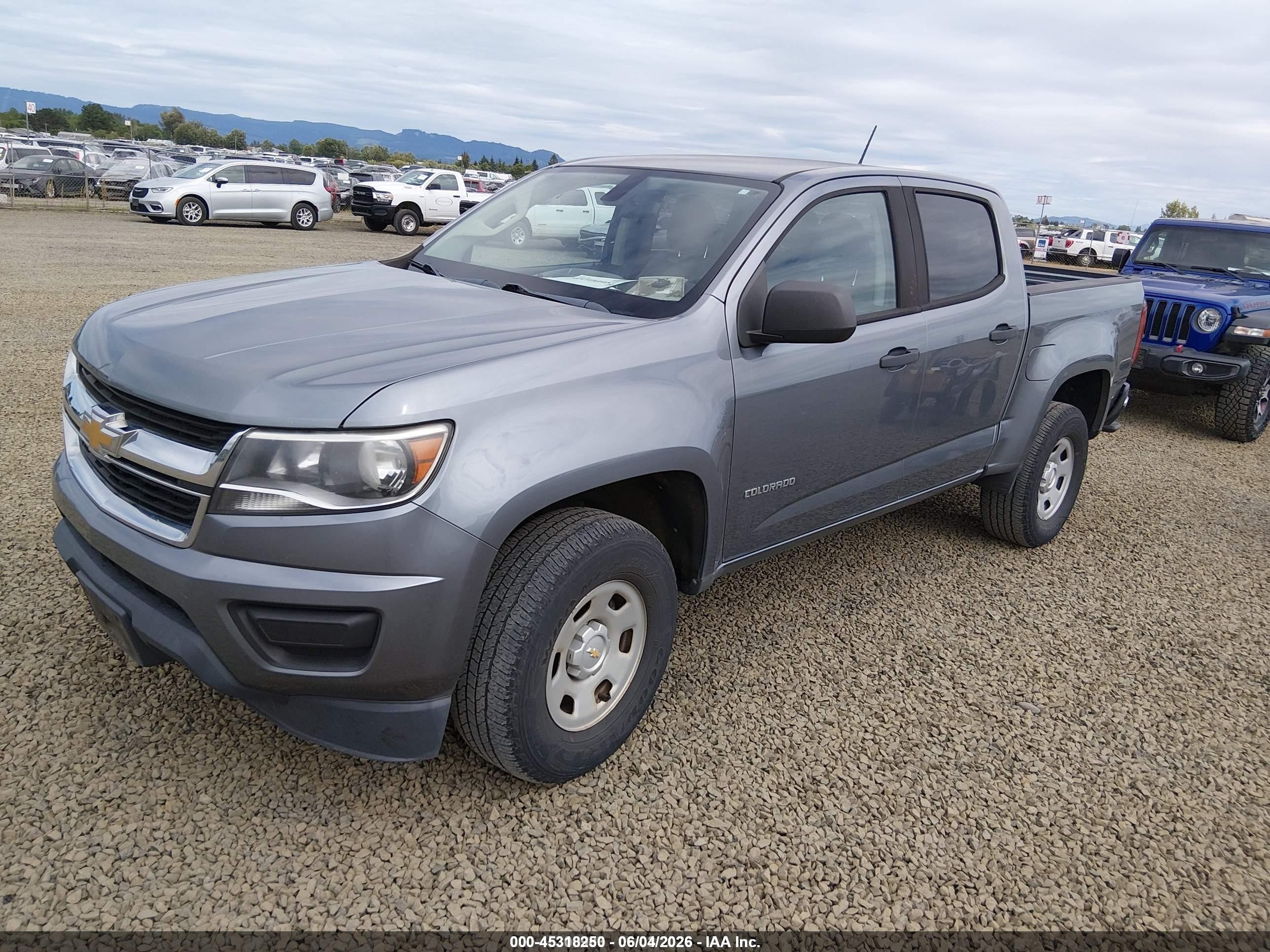 2018 Chevrolet Colorado Wt Gray vin: 1GCGSBEA2J1259364