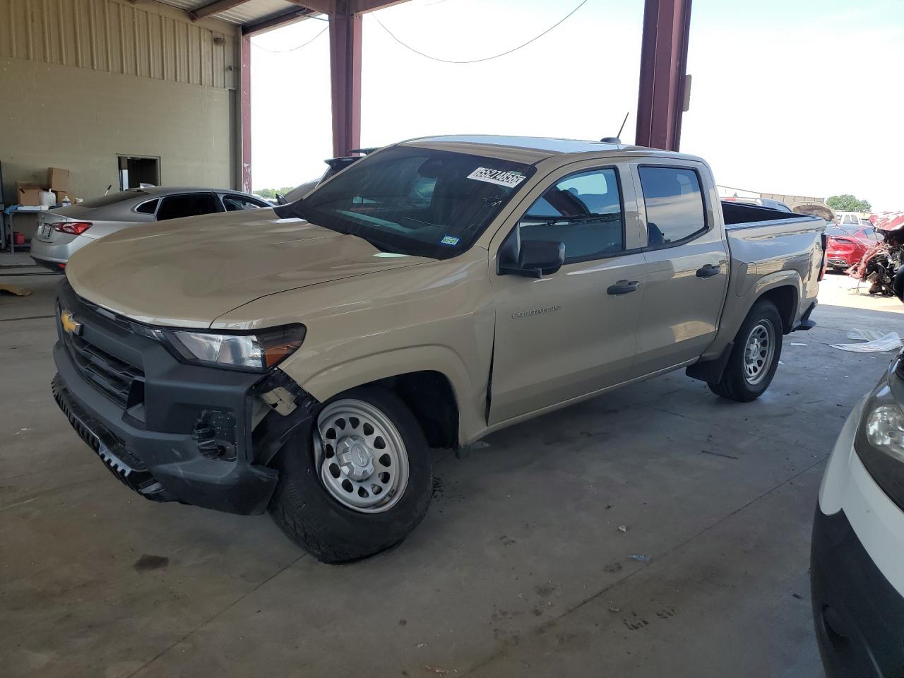 2024 Chevrolet Colorado Tan vin: 1GCGSBEC8R1144989 Damage: Left Front Fender, Dent(S) W/ Paint Dmg, > 12 Inches