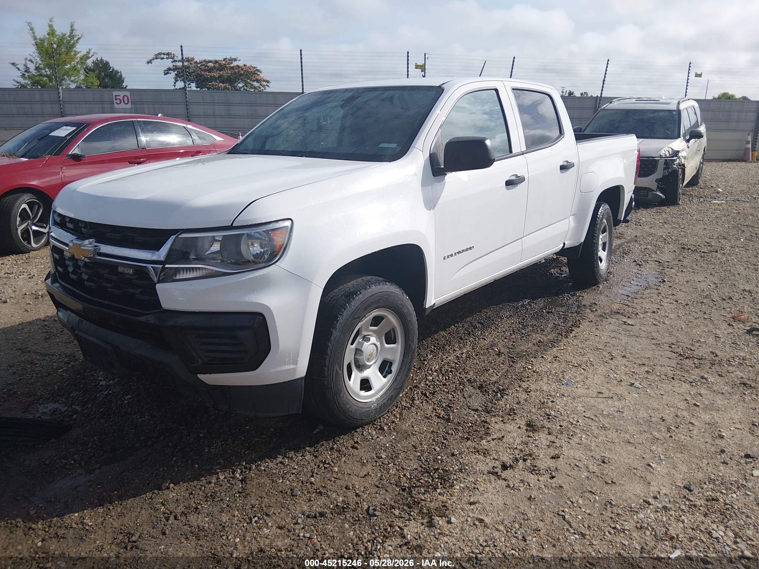 2022 Chevrolet Colorado 2wd  Short Box Wt White vin: 1GCGSBEN7N1284088