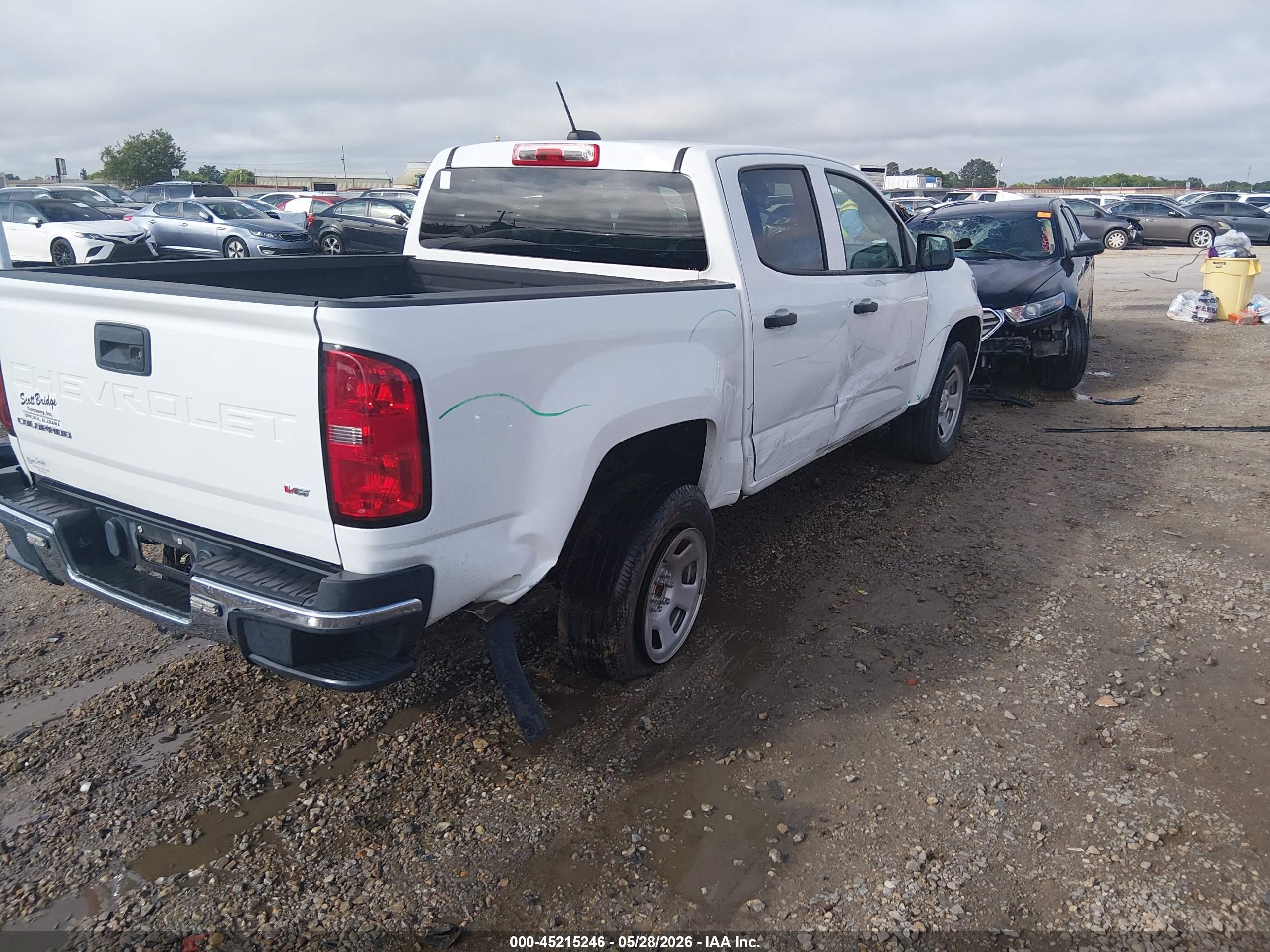 2022 Chevrolet Colorado 2wd  Short Box Wt White vin: 1GCGSBEN7N1284088