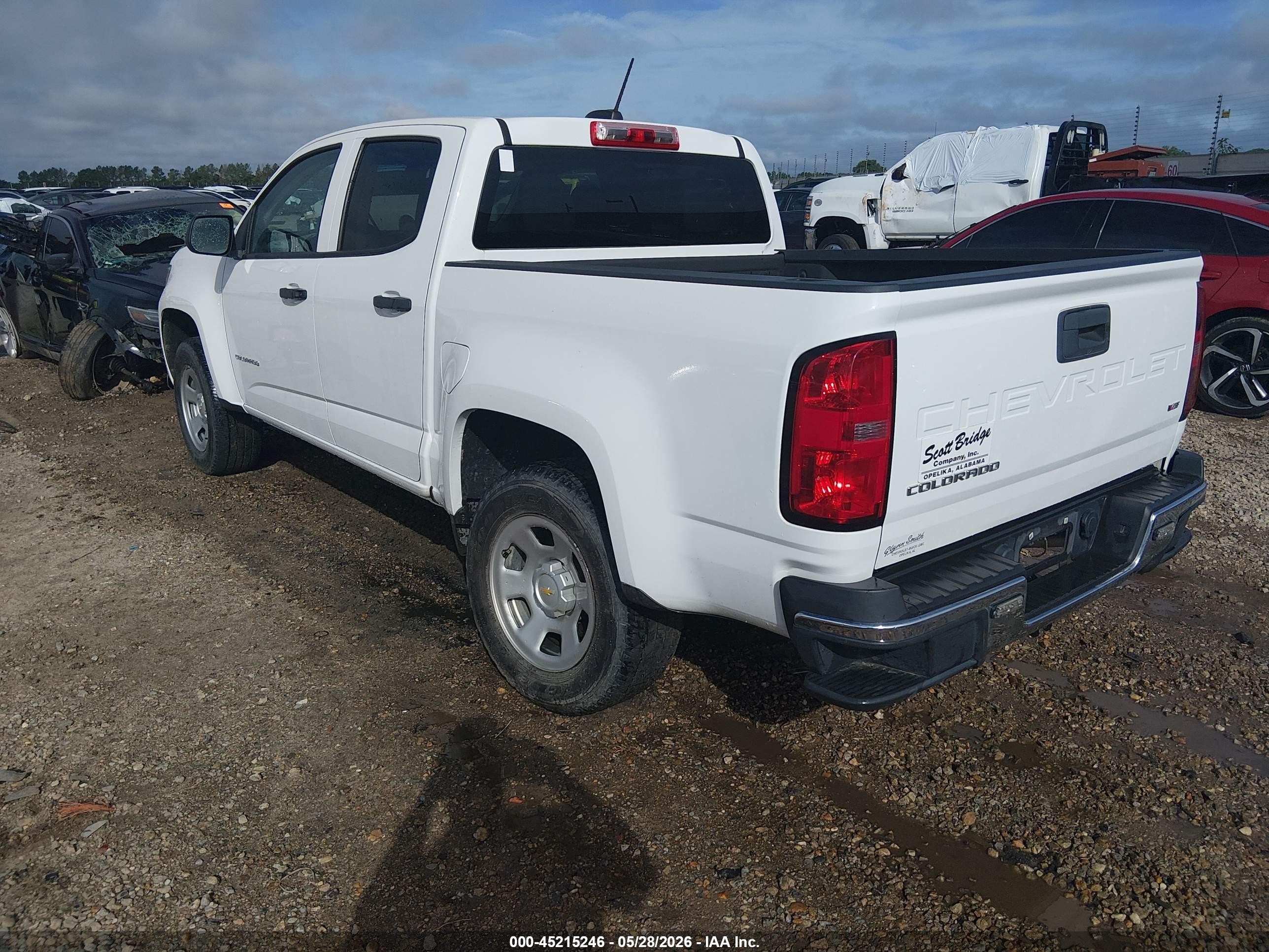 2022 Chevrolet Colorado 2wd  Short Box Wt White vin: 1GCGSBEN7N1284088