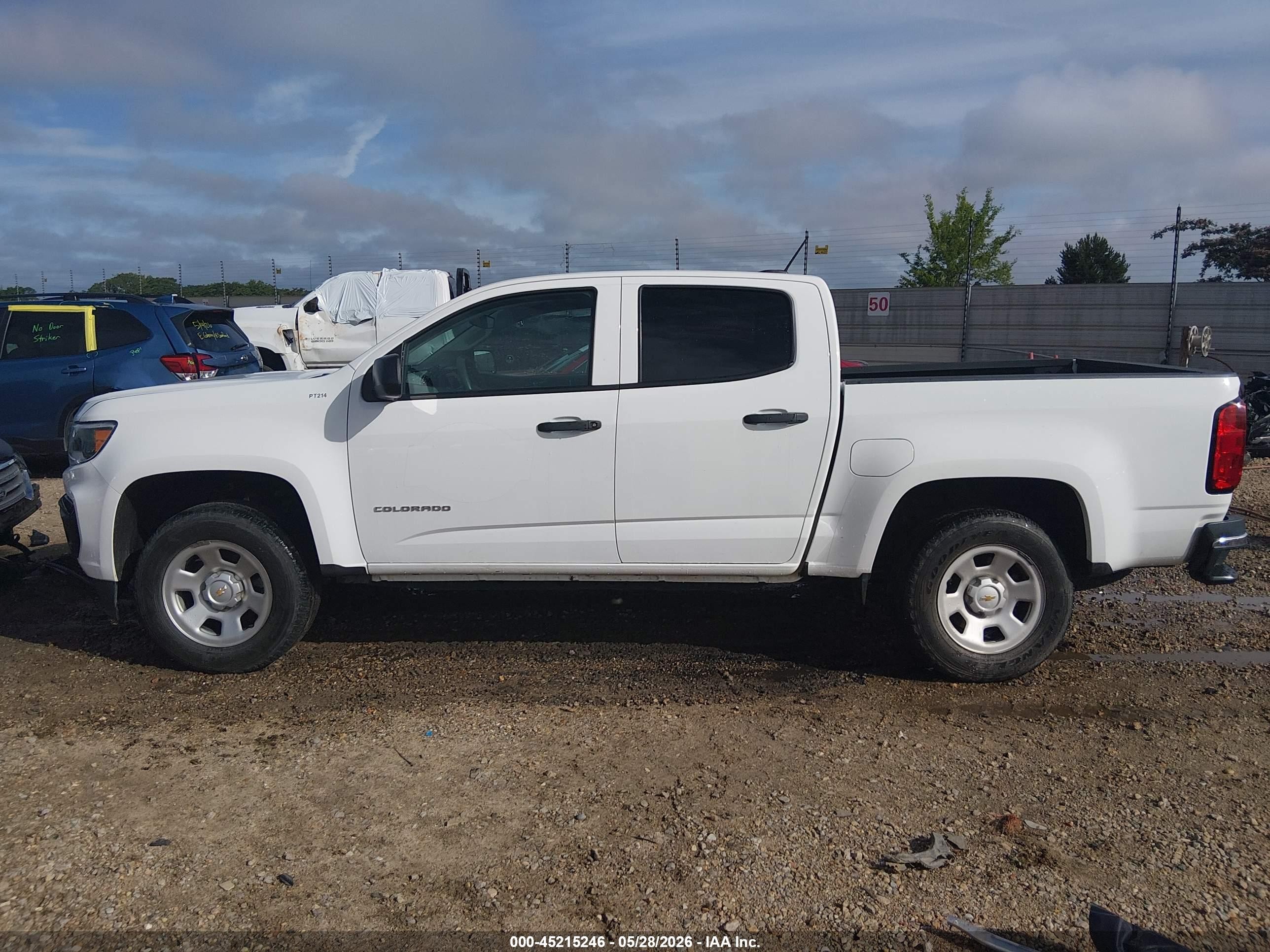 2022 Chevrolet Colorado 2wd  Short Box Wt White vin: 1GCGSBEN7N1284088
