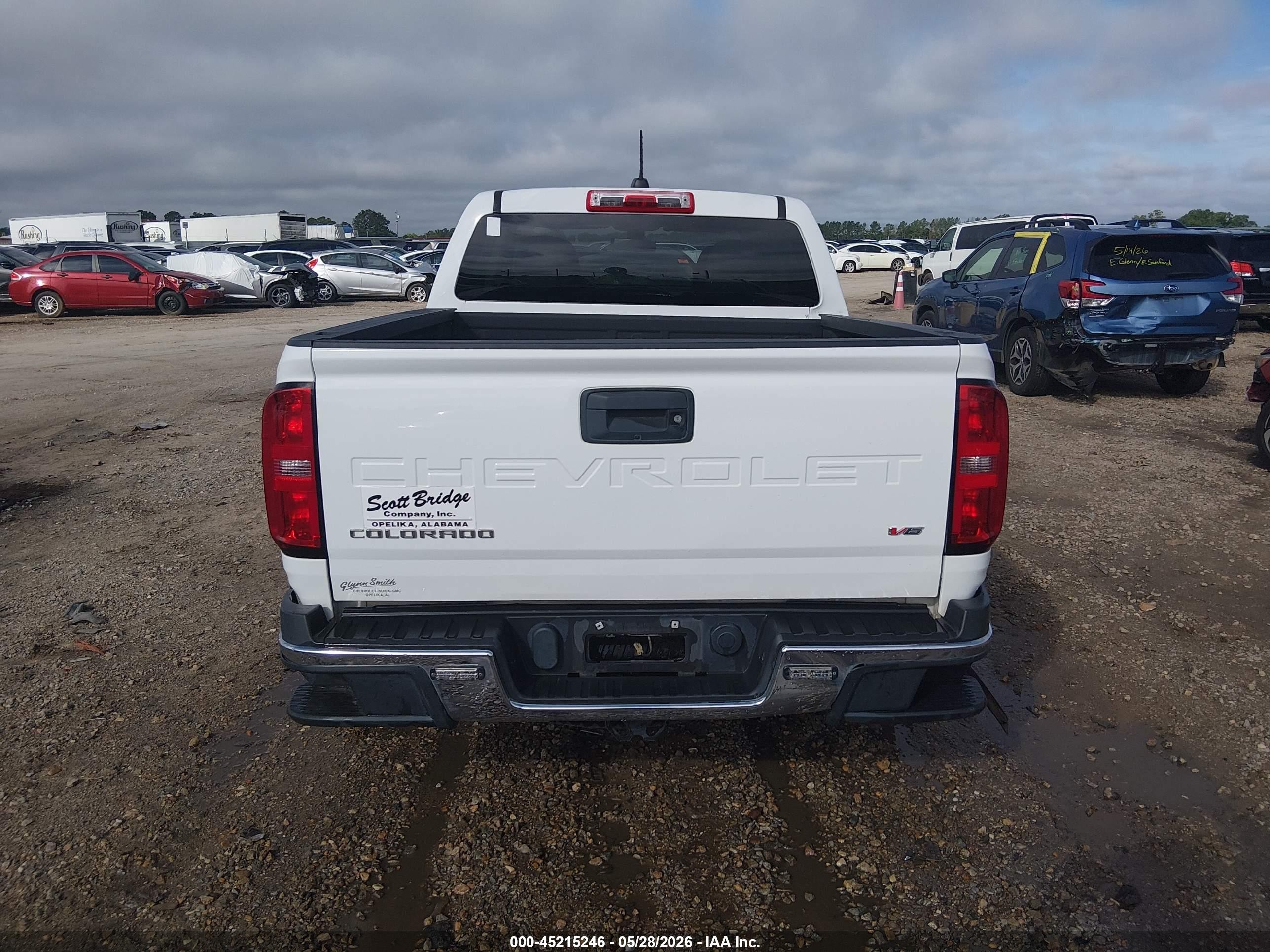 2022 Chevrolet Colorado 2wd  Short Box Wt White vin: 1GCGSBEN7N1284088