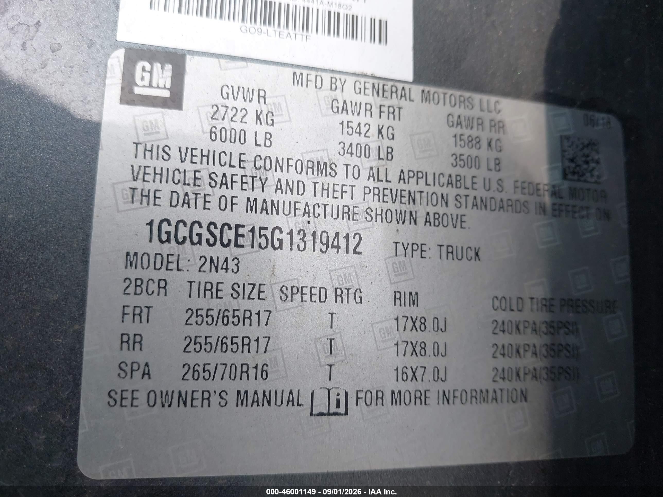 2016 Chevrolet Colorado Lt Black vin: 1GCGSCE15G1319412