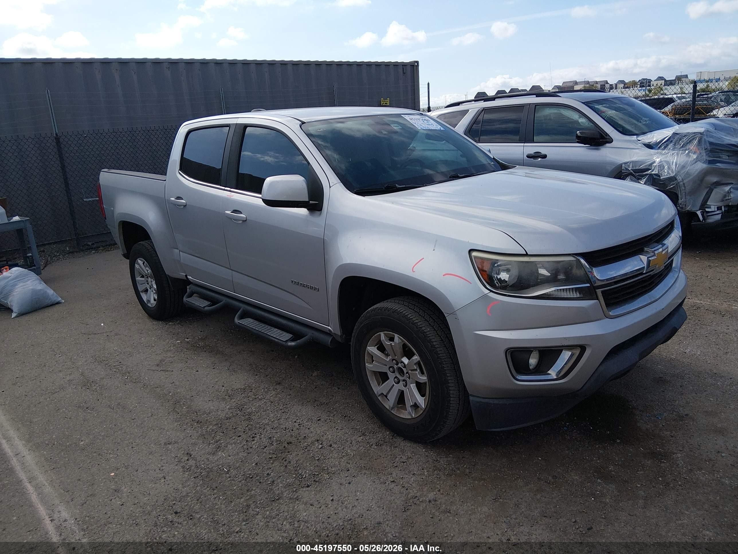 2016 Chevrolet Colorado Lt Серебряный vin: 1GCGSCE31G1342607