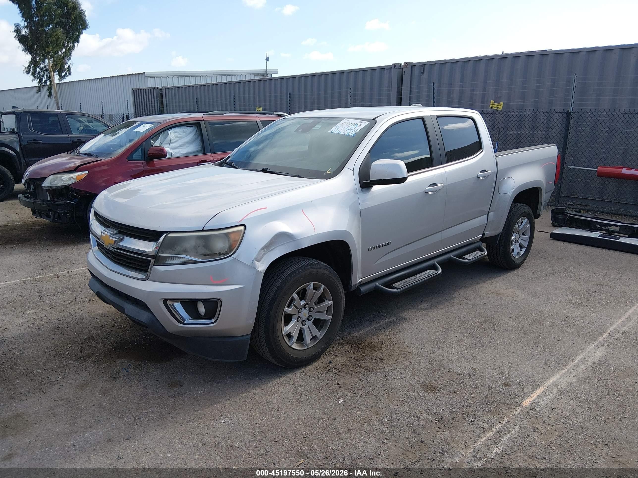 2016 Chevrolet Colorado Lt Серебряный vin: 1GCGSCE31G1342607