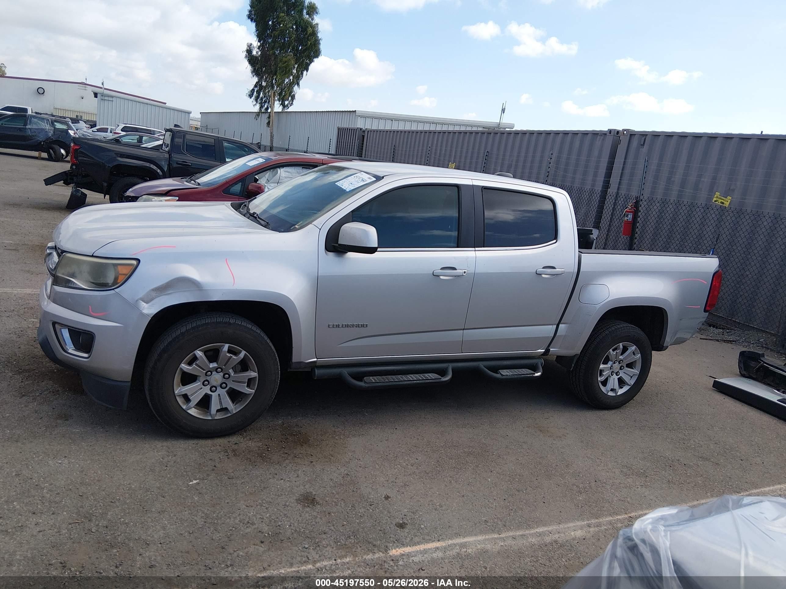 2016 Chevrolet Colorado Lt Серебряный vin: 1GCGSCE31G1342607