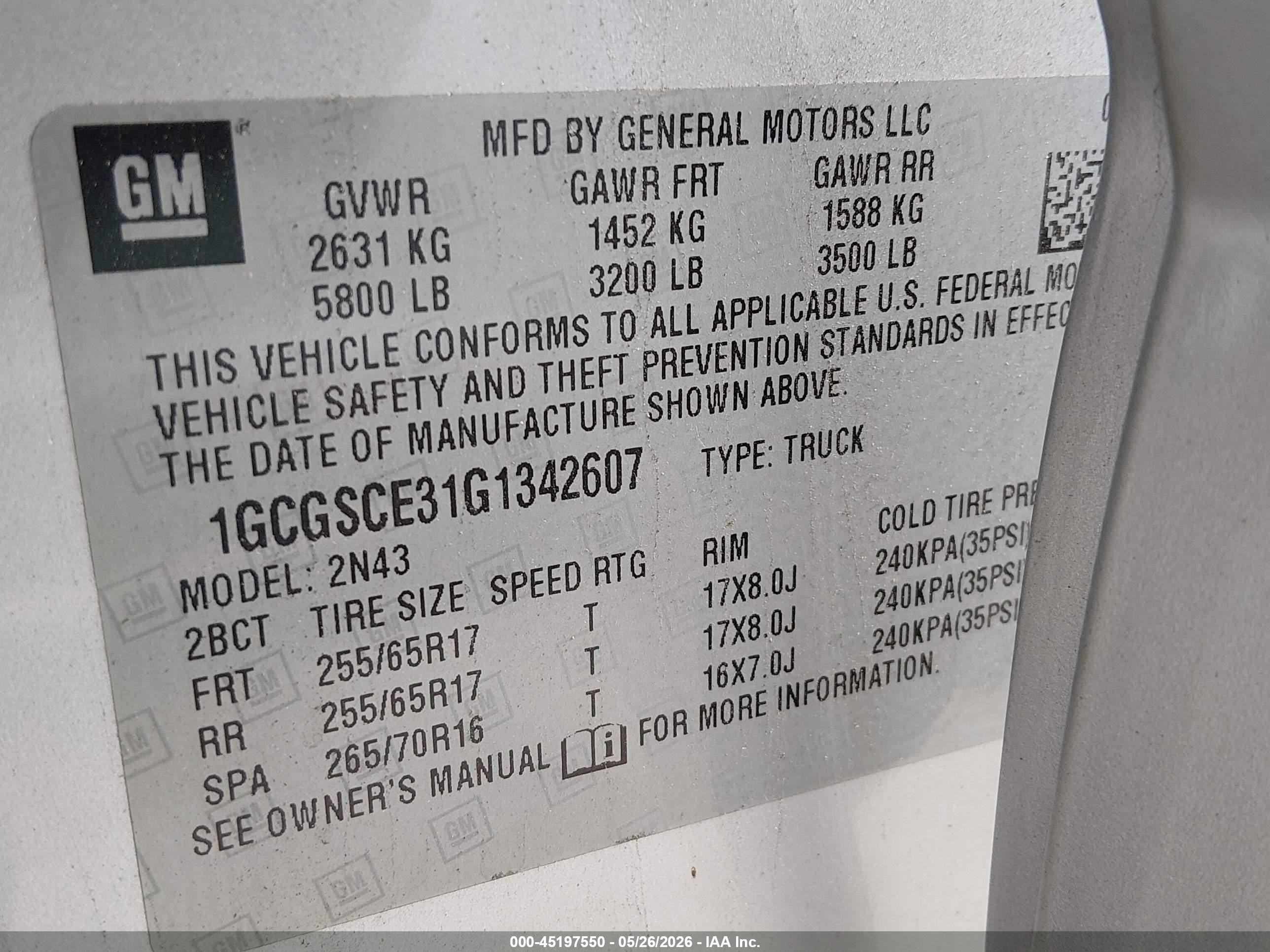 2016 Chevrolet Colorado Lt Серебряный vin: 1GCGSCE31G1342607