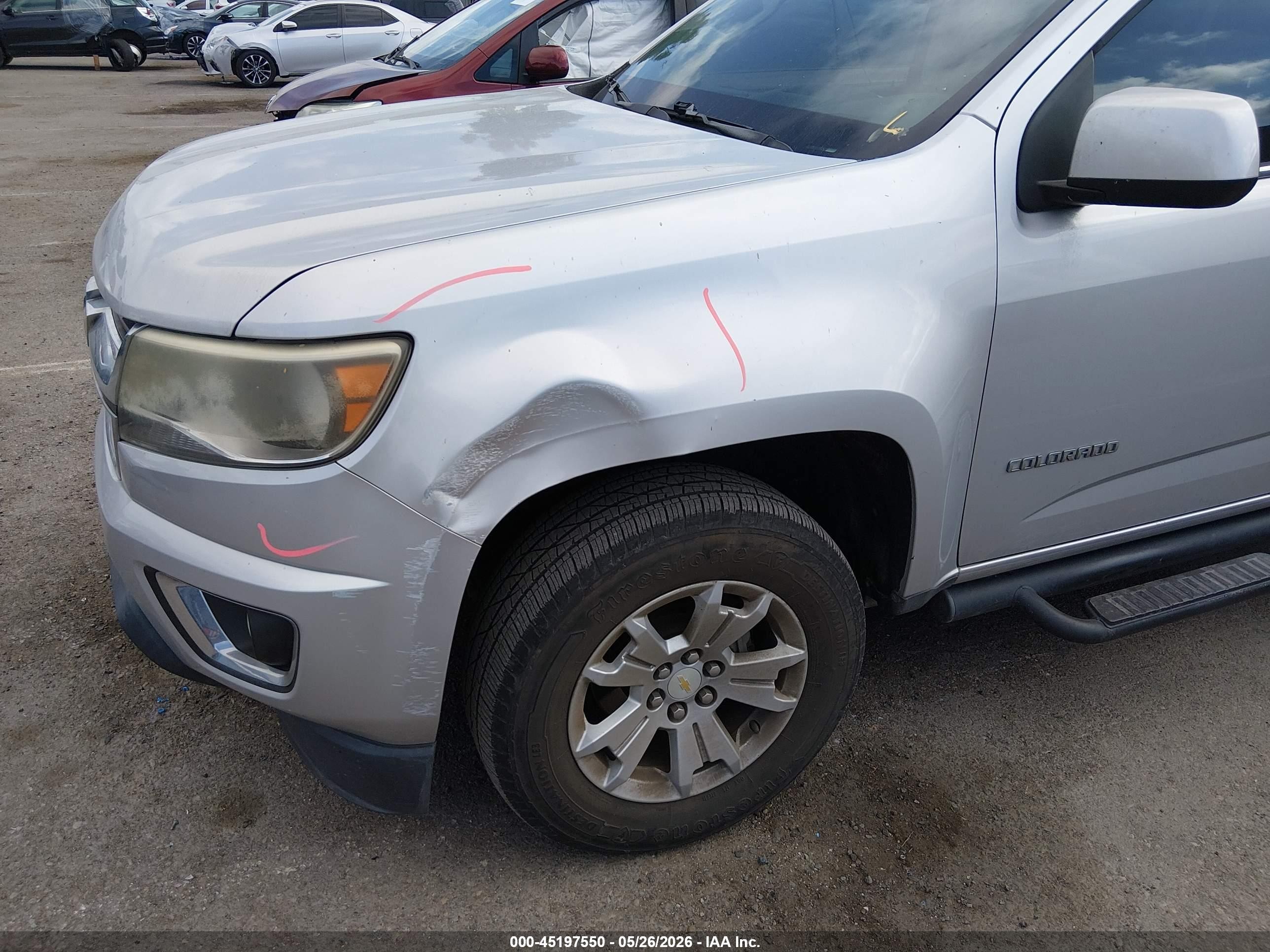2016 Chevrolet Colorado Lt Серебряный vin: 1GCGSCE31G1342607