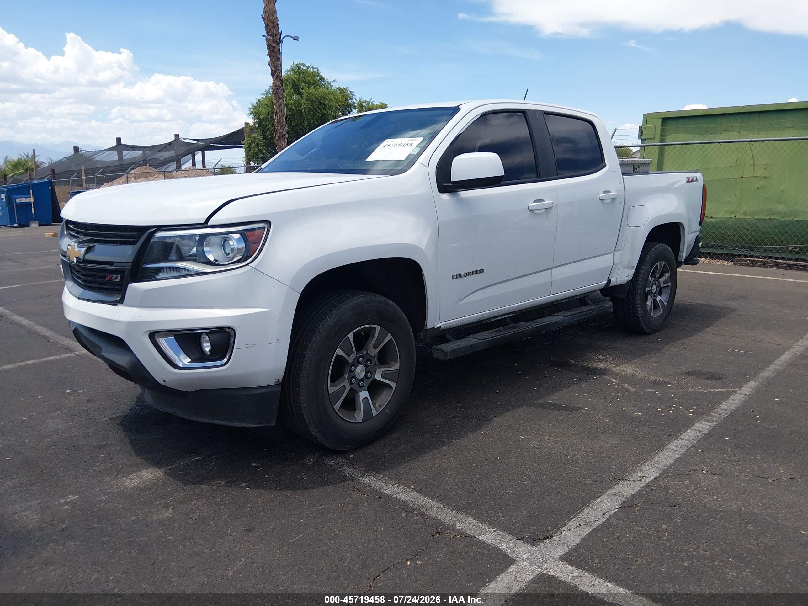 2015 Chevrolet Colorado 2wd Z71 White vin: 1GCGSCE36F1225698