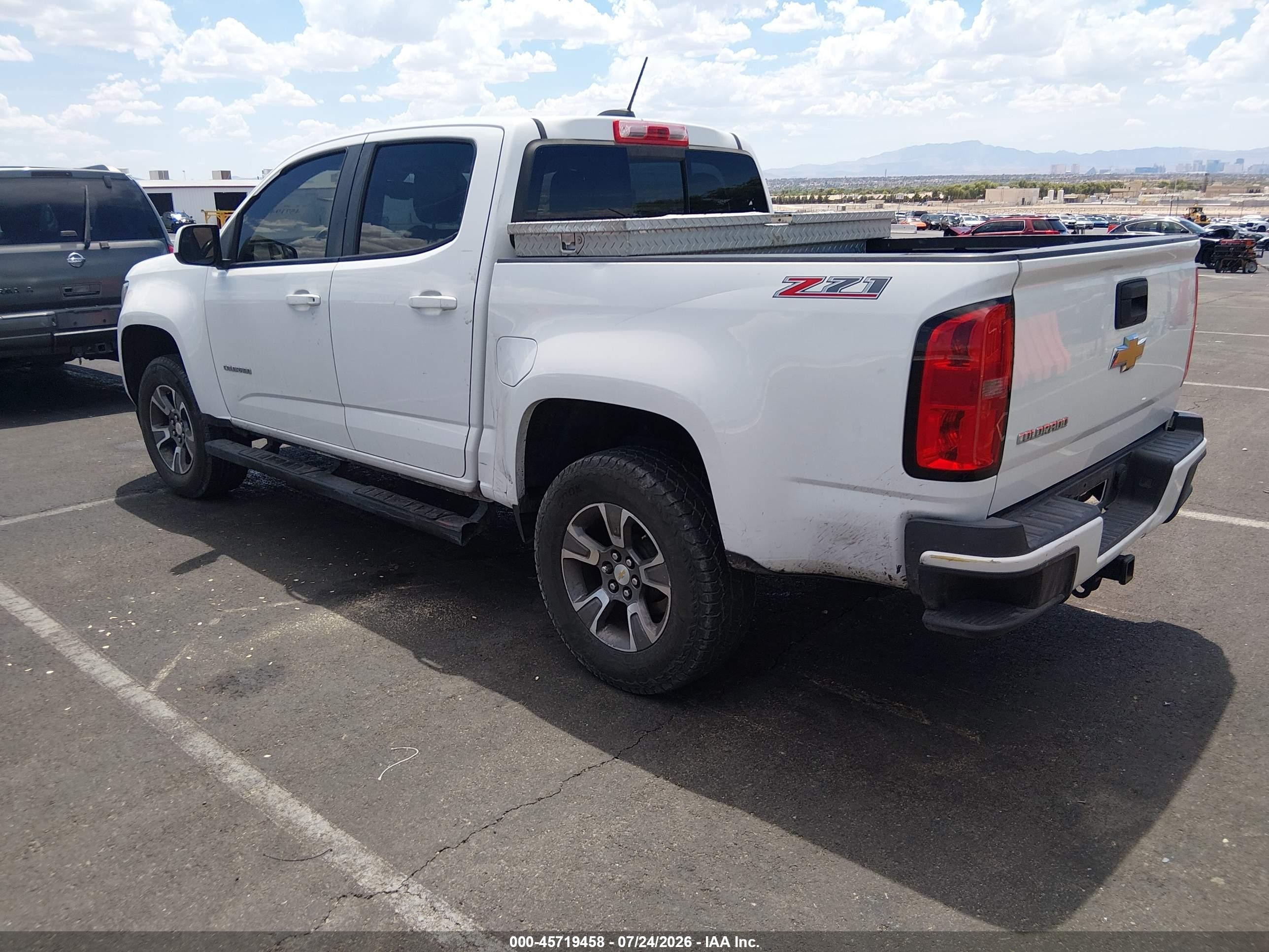 2015 Chevrolet Colorado 2wd Z71 White vin: 1GCGSCE36F1225698
