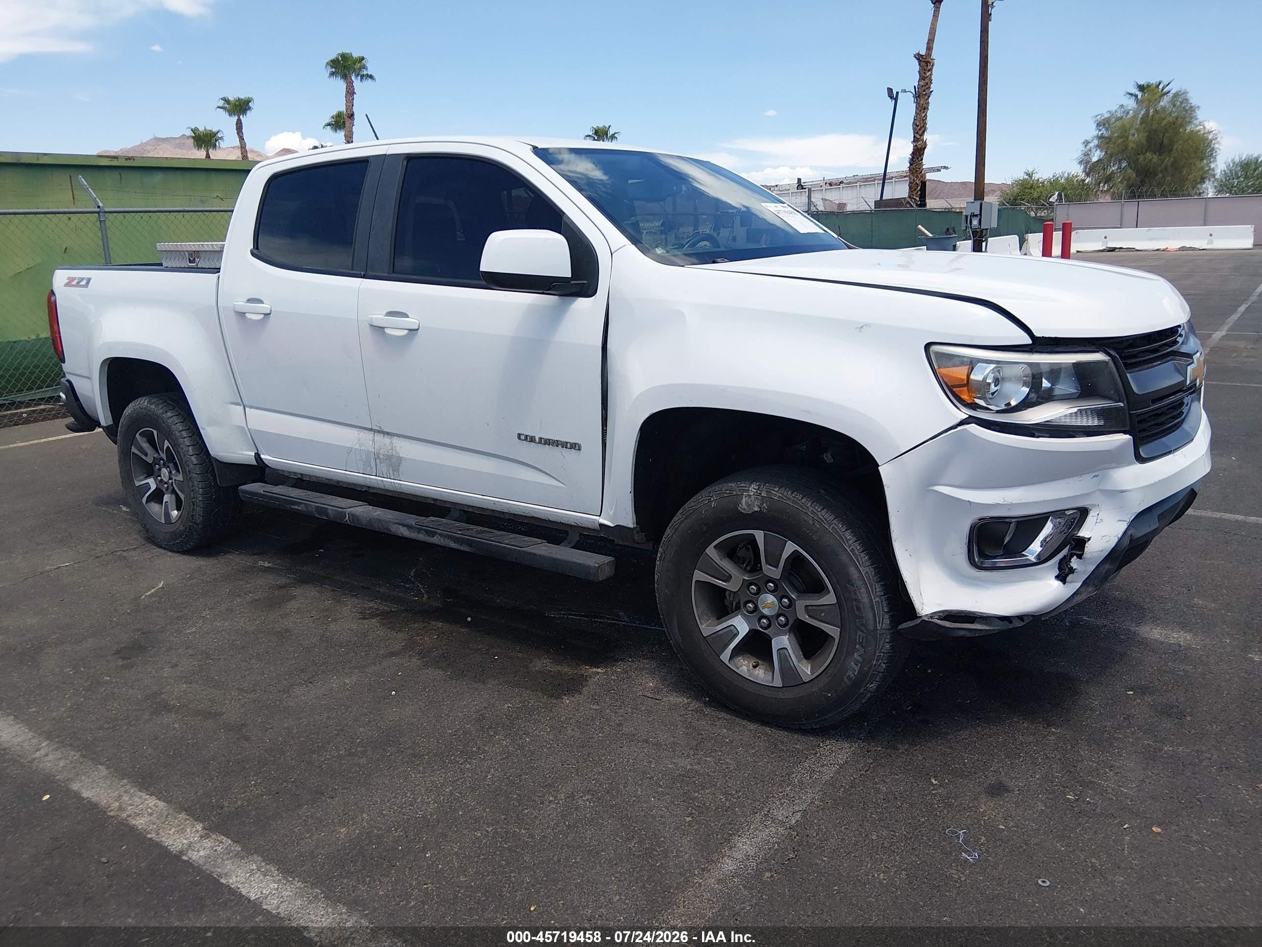 2015 Chevrolet Colorado 2wd Z71 White vin: 1GCGSCE36F1225698