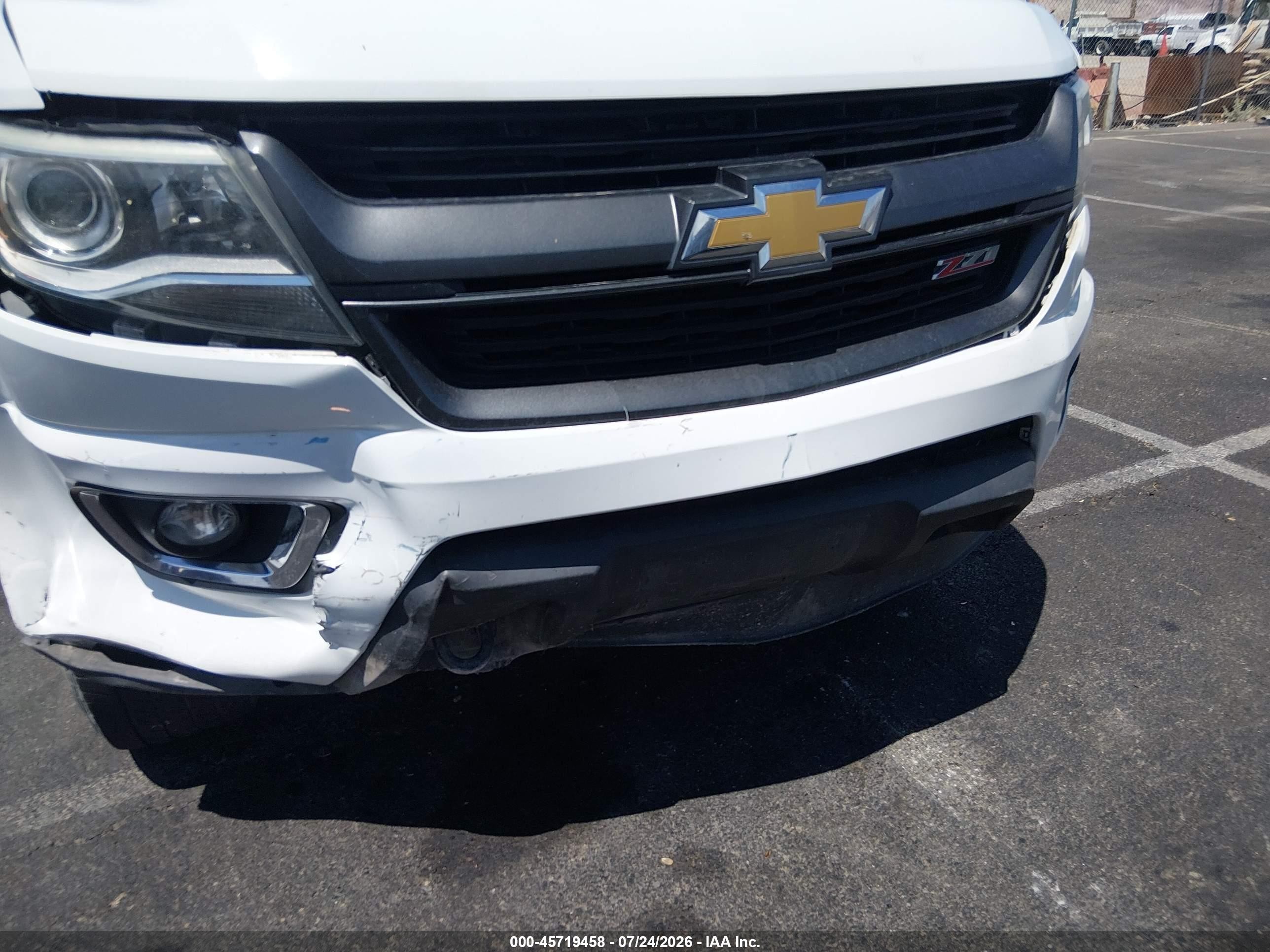 2015 Chevrolet Colorado 2wd Z71 White vin: 1GCGSCE36F1225698
