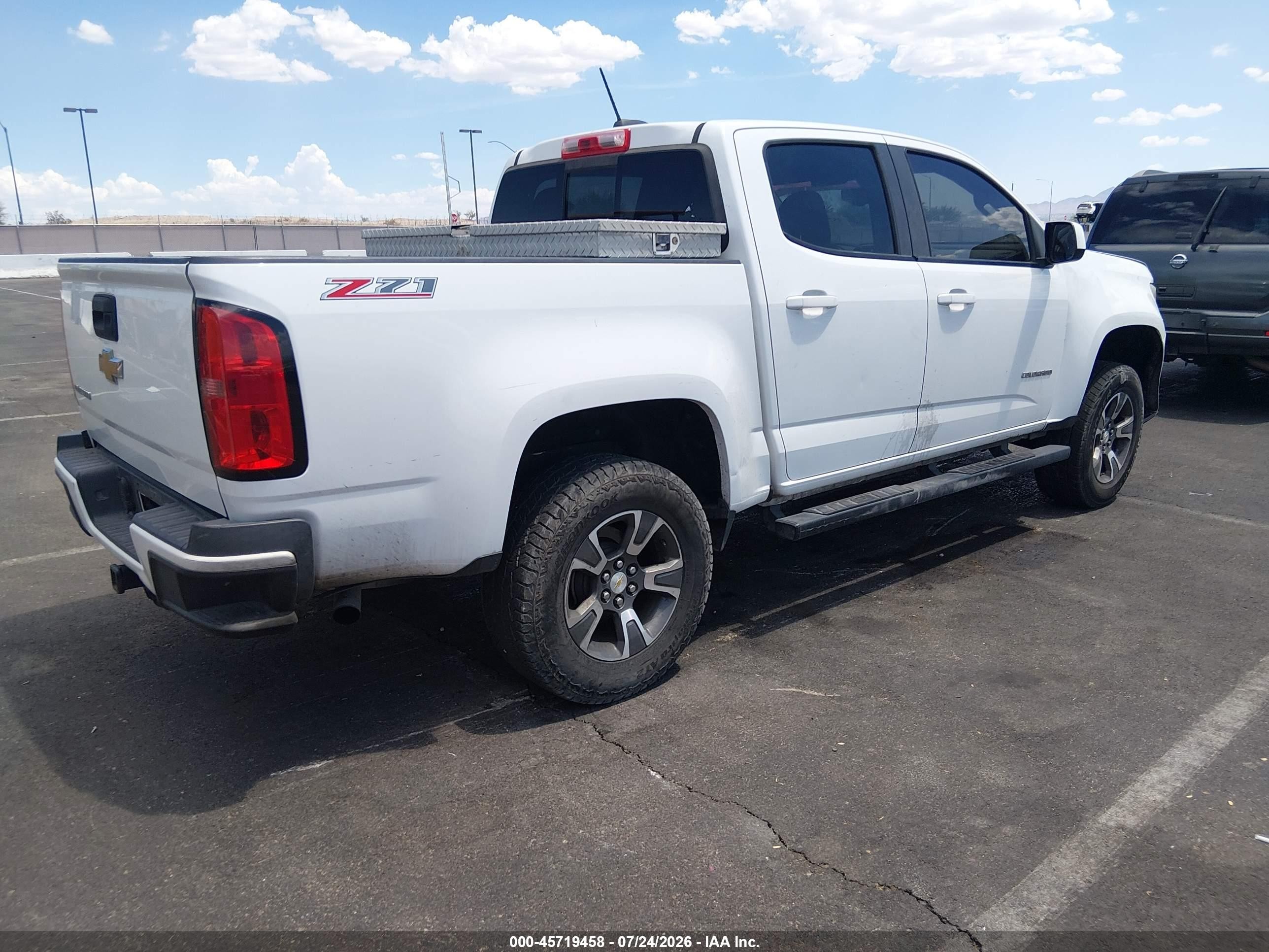 2015 Chevrolet Colorado 2wd Z71 White vin: 1GCGSCE36F1225698