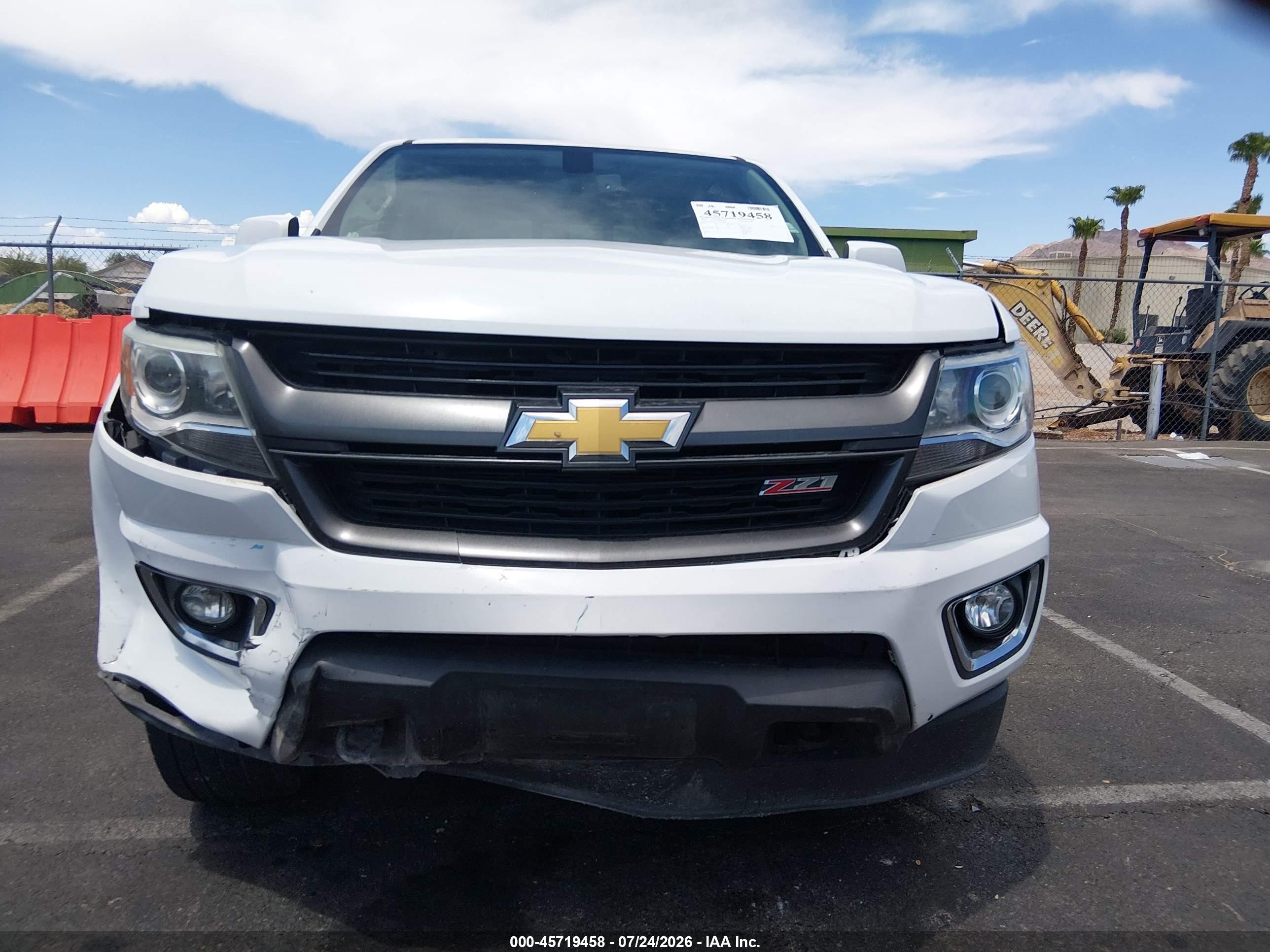 2015 Chevrolet Colorado 2wd Z71 White vin: 1GCGSCE36F1225698