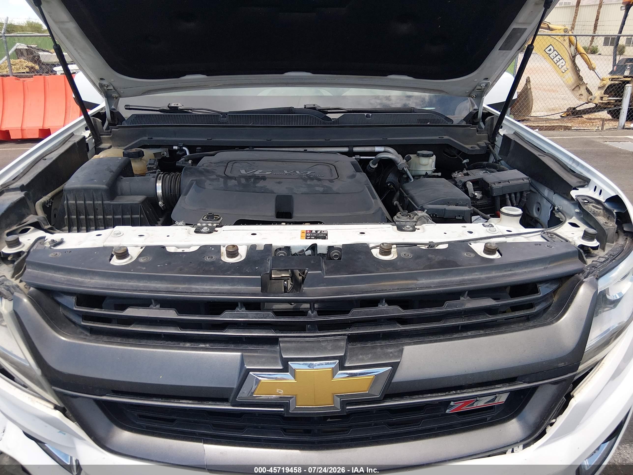 2015 Chevrolet Colorado 2wd Z71 White vin: 1GCGSCE36F1225698