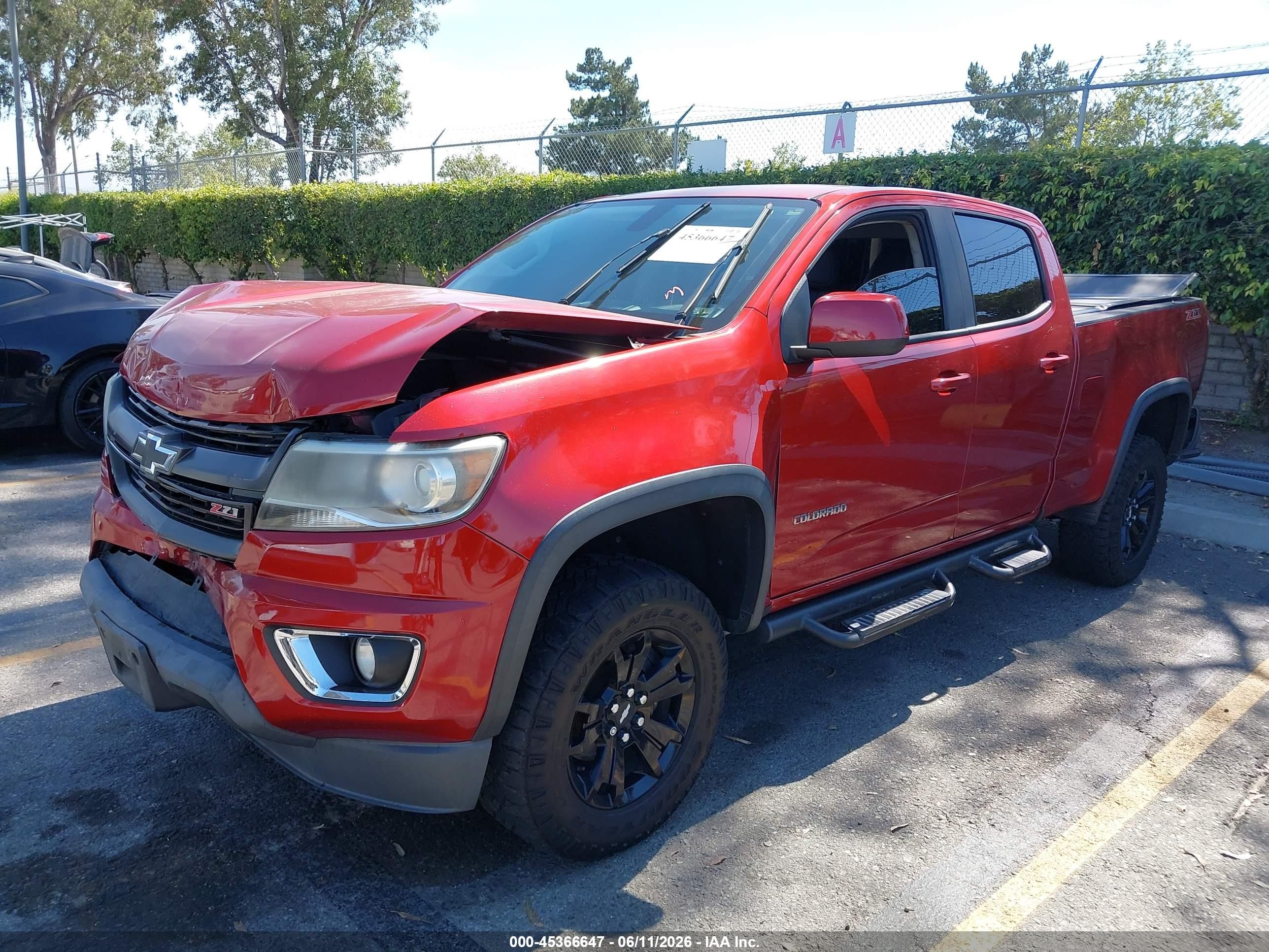 2015 Chevrolet Colorado 2wd Z71 Red vin: 1GCGSCE38F1115235