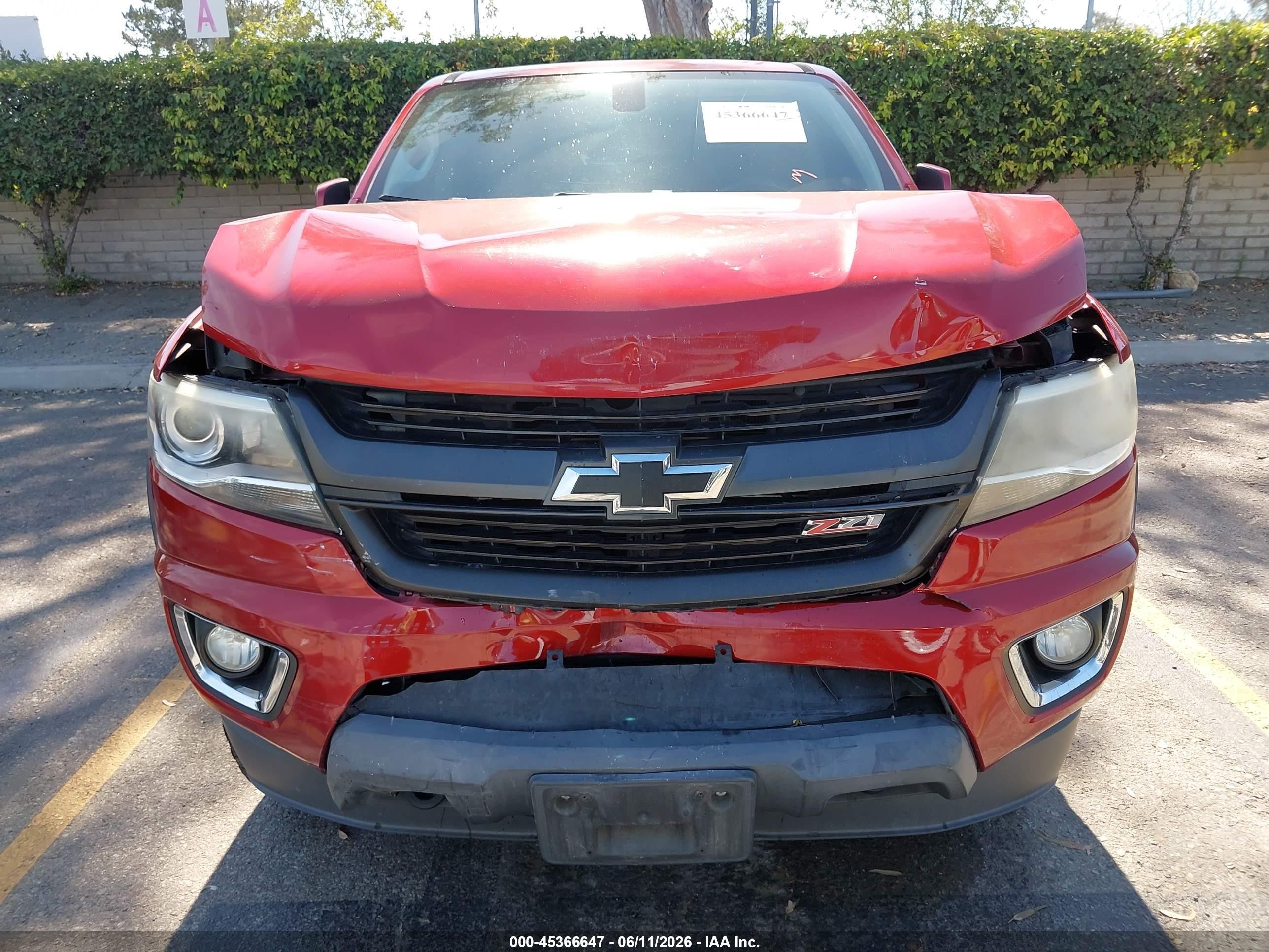 2015 Chevrolet Colorado 2wd Z71 Red vin: 1GCGSCE38F1115235