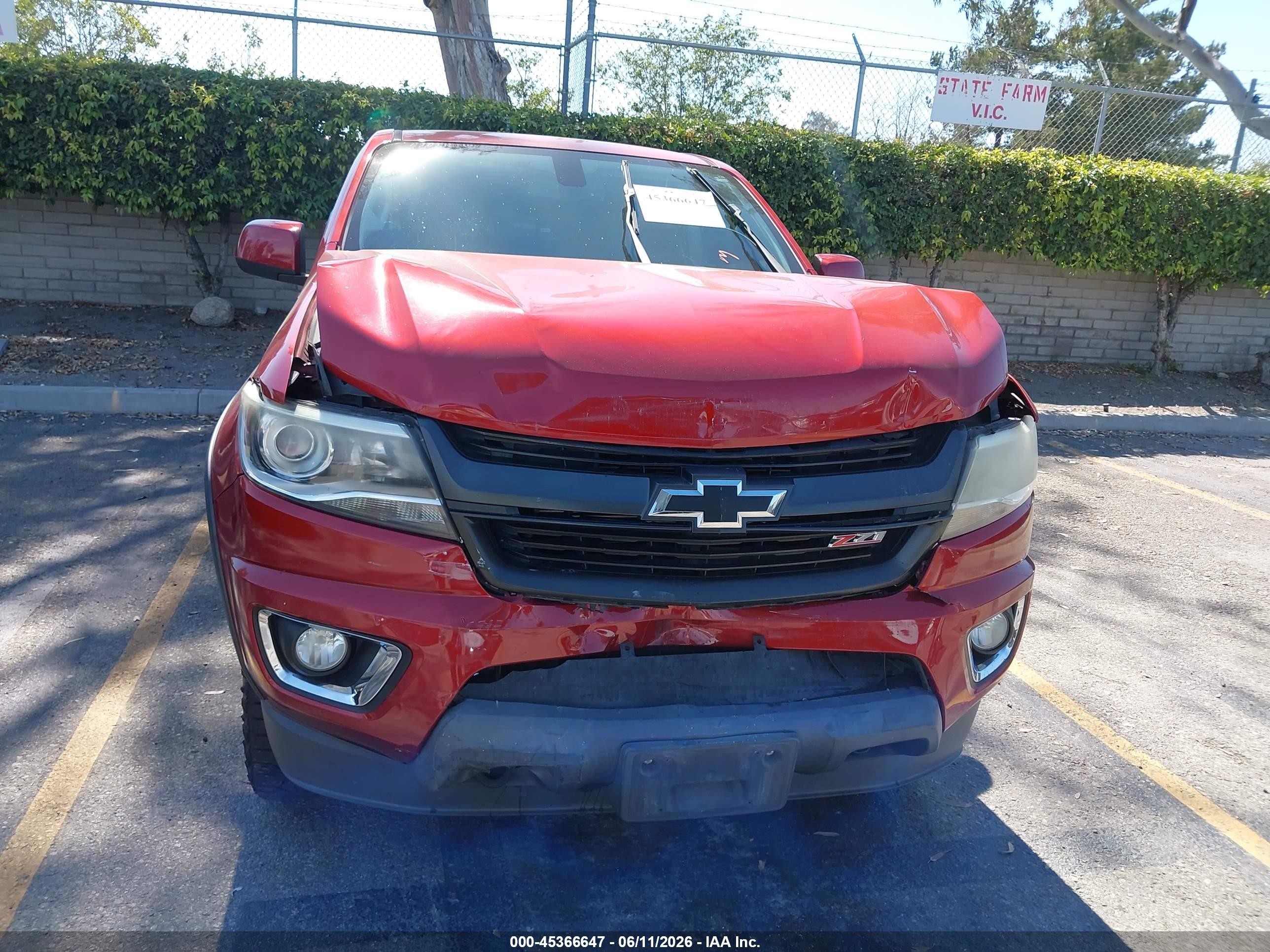 2015 Chevrolet Colorado 2wd Z71 Red vin: 1GCGSCE38F1115235