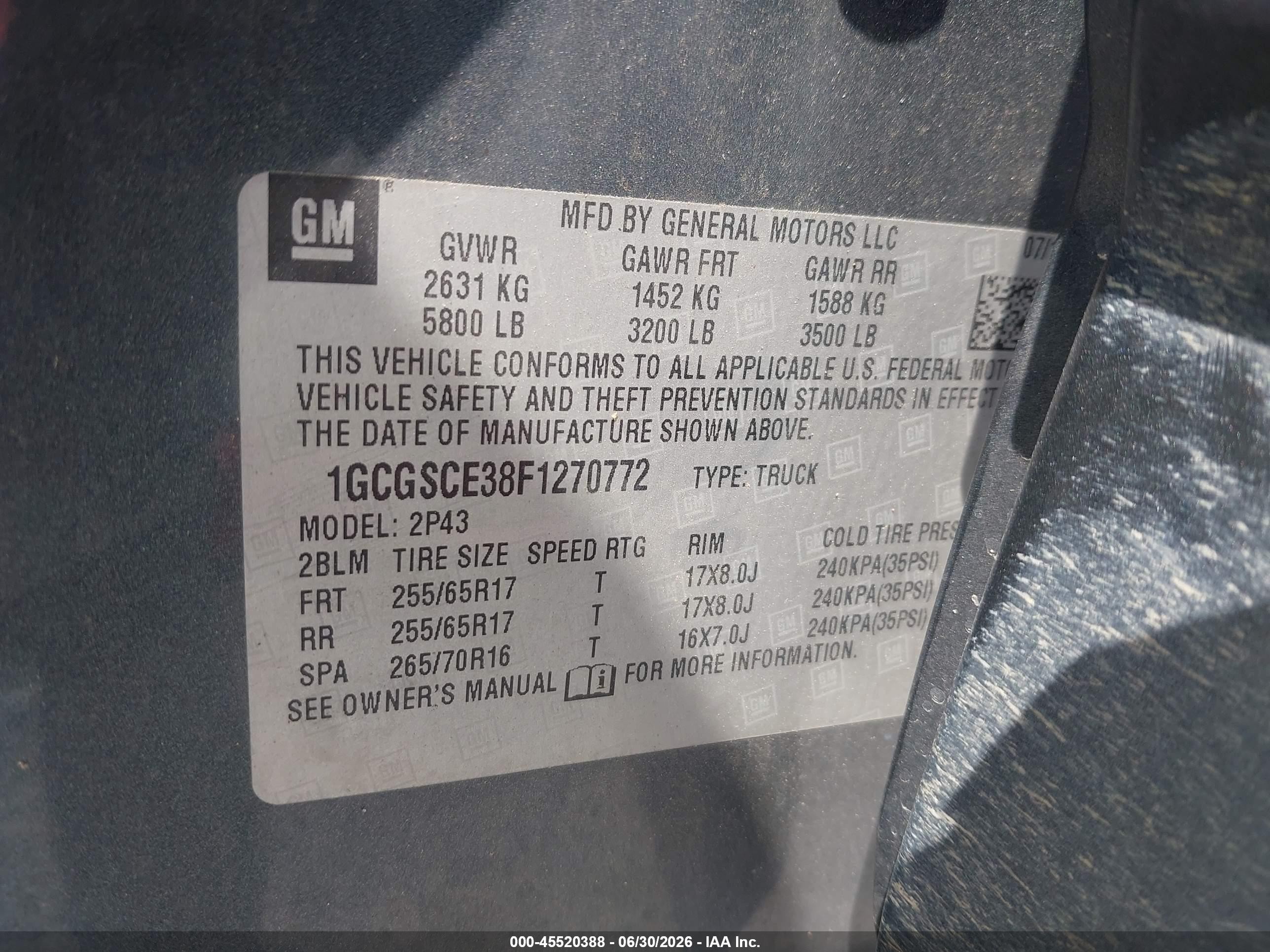 2015 Chevrolet Colorado 2wd Z71 Gray vin: 1GCGSCE38F1270772