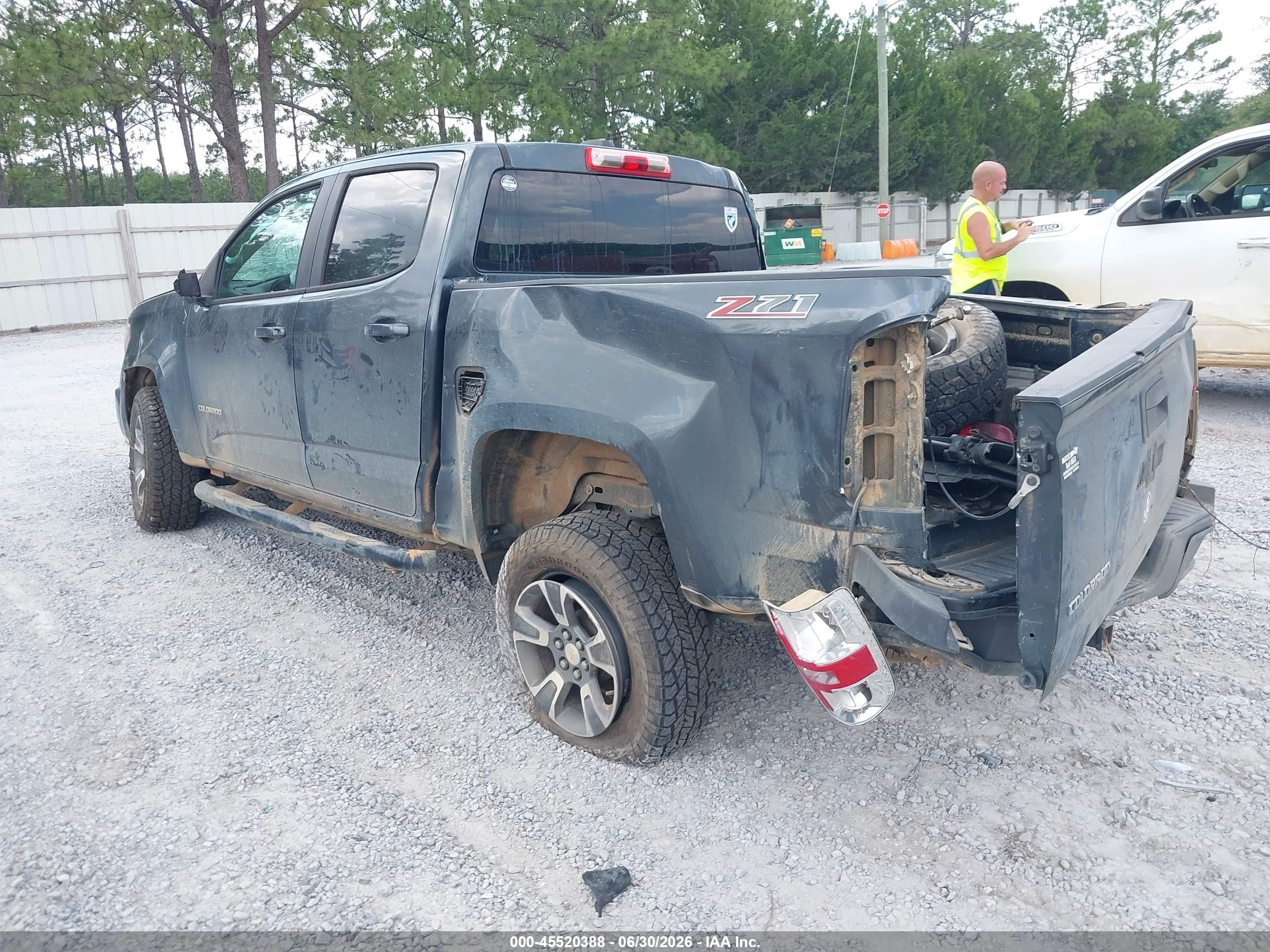 2015 Chevrolet Colorado 2wd Z71 Gray vin: 1GCGSCE38F1270772