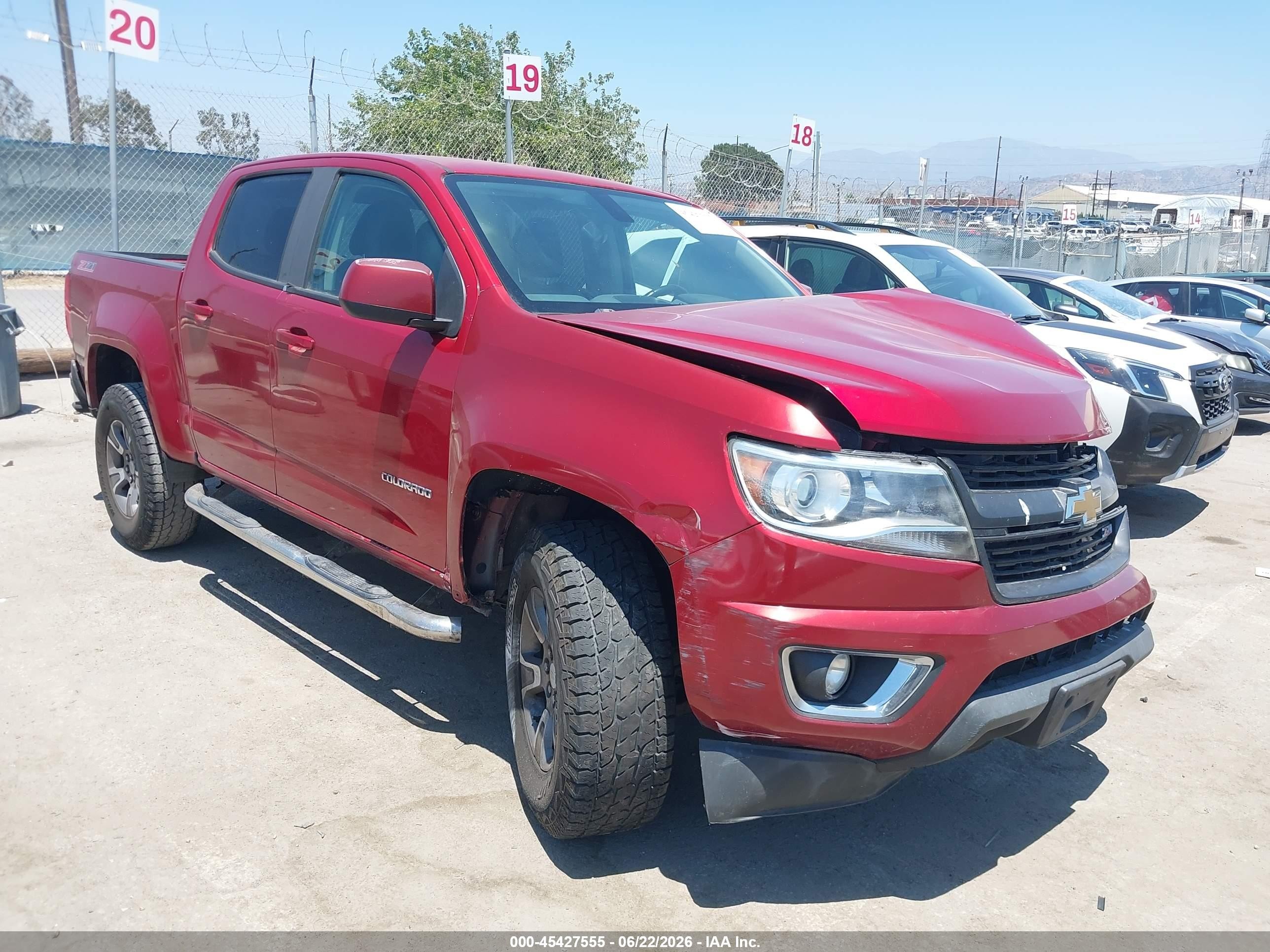 2015 Chevrolet Colorado 2wd Z71 Burgundy vin: 1GCGSCEA7F1160309