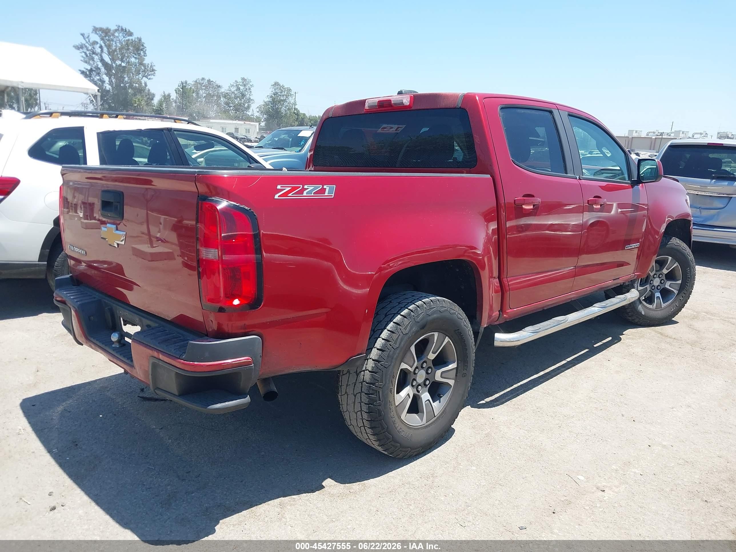 2015 Chevrolet Colorado 2wd Z71 Burgundy vin: 1GCGSCEA7F1160309