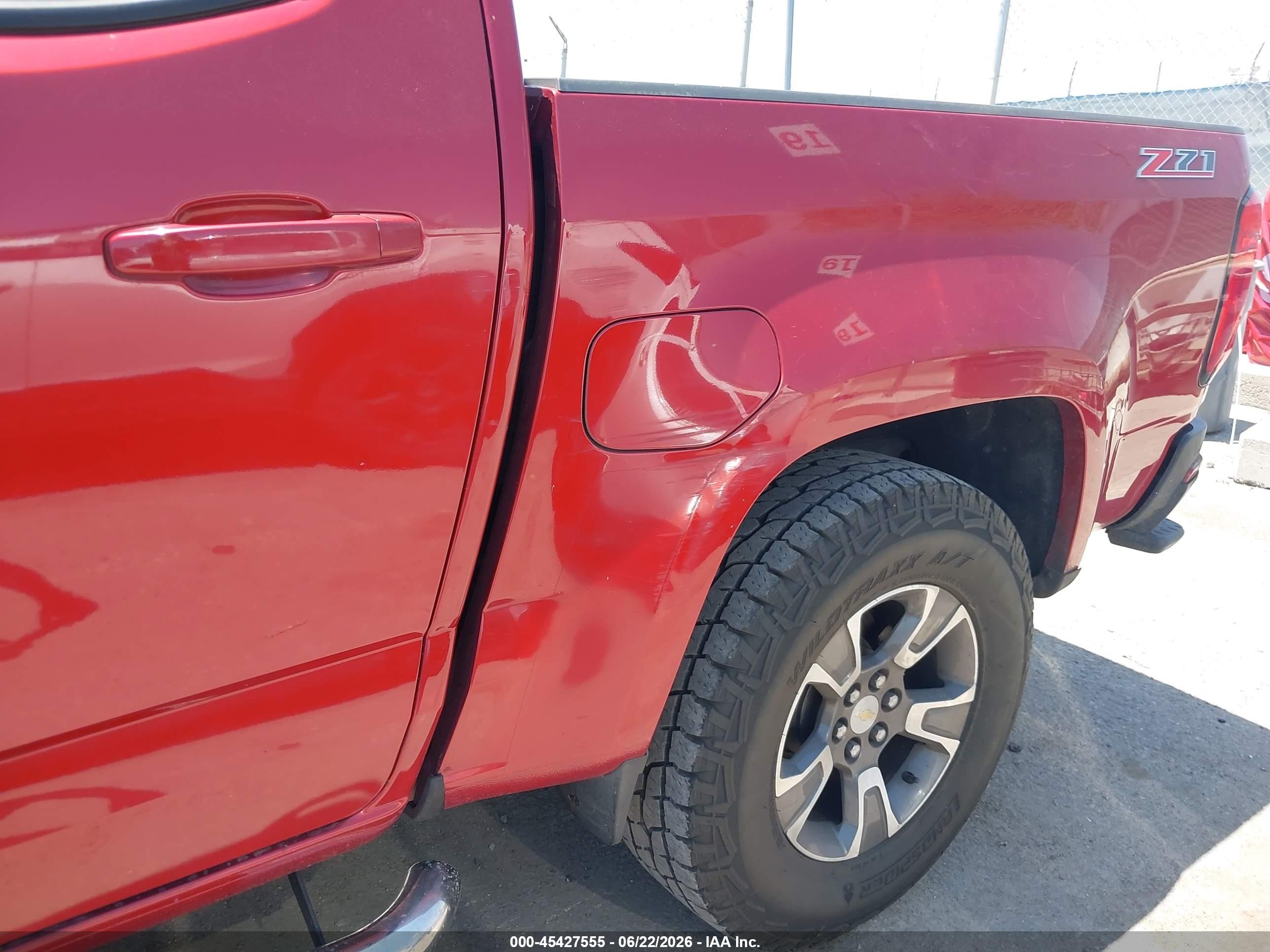 2015 Chevrolet Colorado 2wd Z71 Burgundy vin: 1GCGSCEA7F1160309