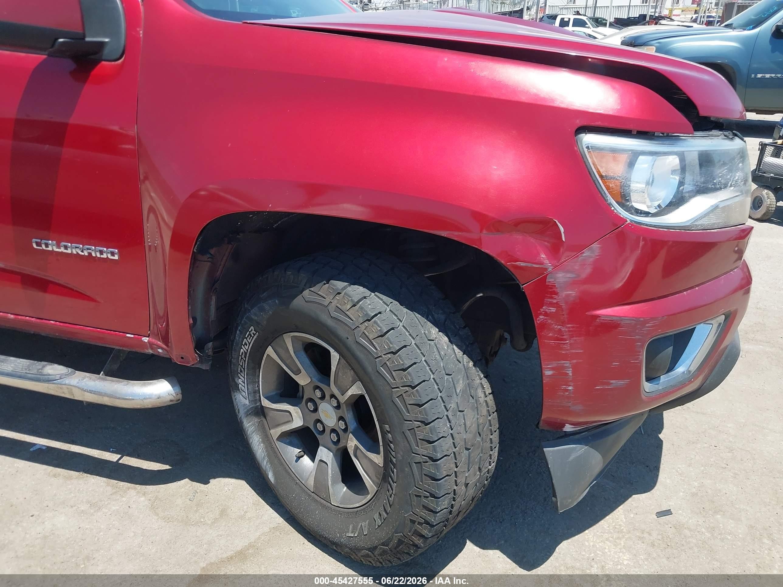 2015 Chevrolet Colorado 2wd Z71 Burgundy vin: 1GCGSCEA7F1160309
