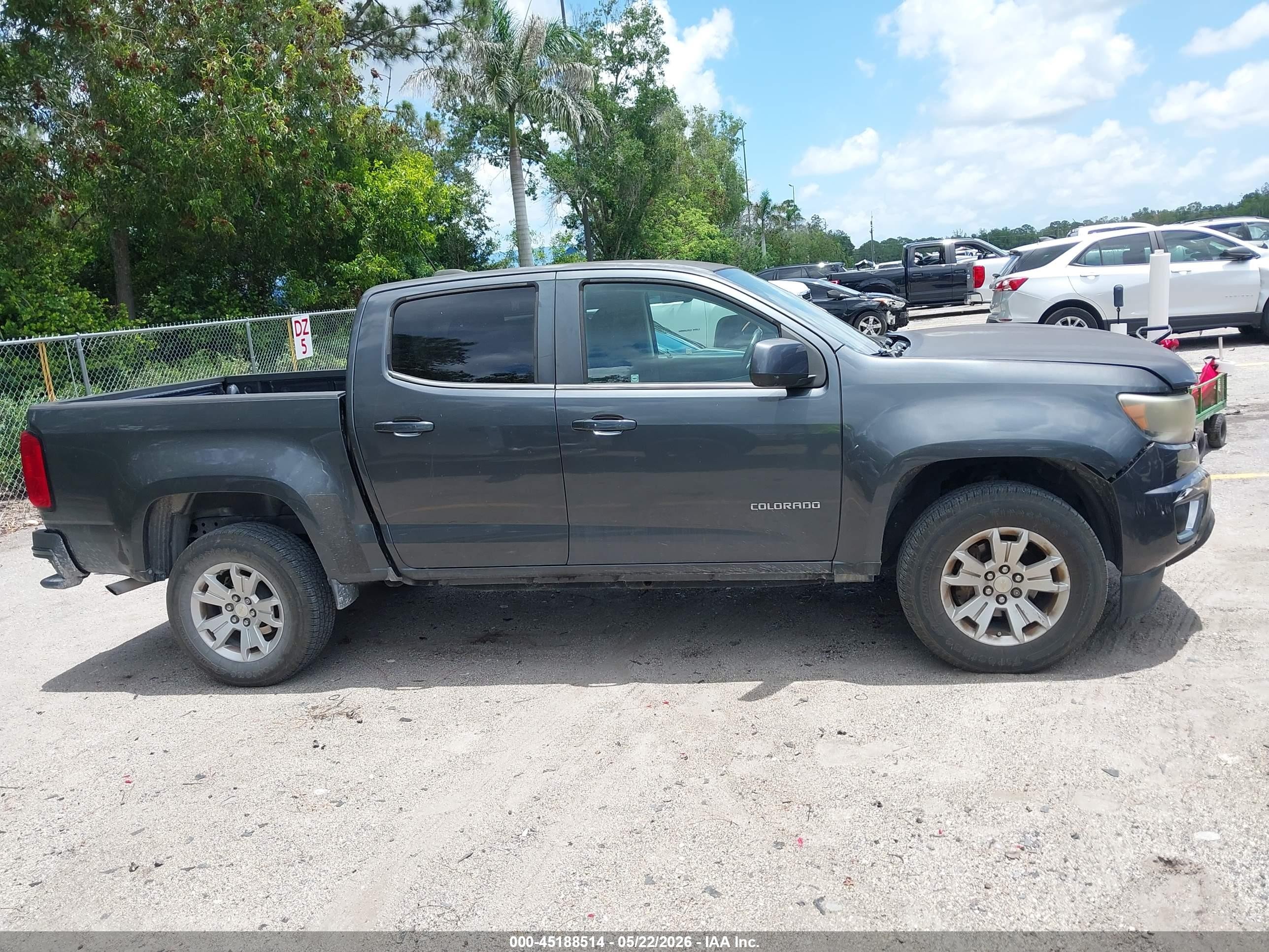 2016 Chevrolet Colorado Lt Gray vin: 1GCGSCEA9G1117186