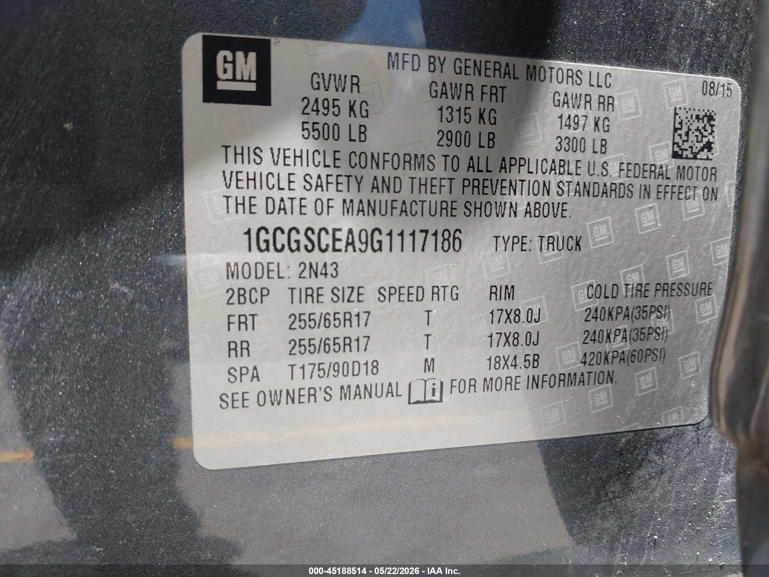 2016 Chevrolet Colorado Lt Gray vin: 1GCGSCEA9G1117186