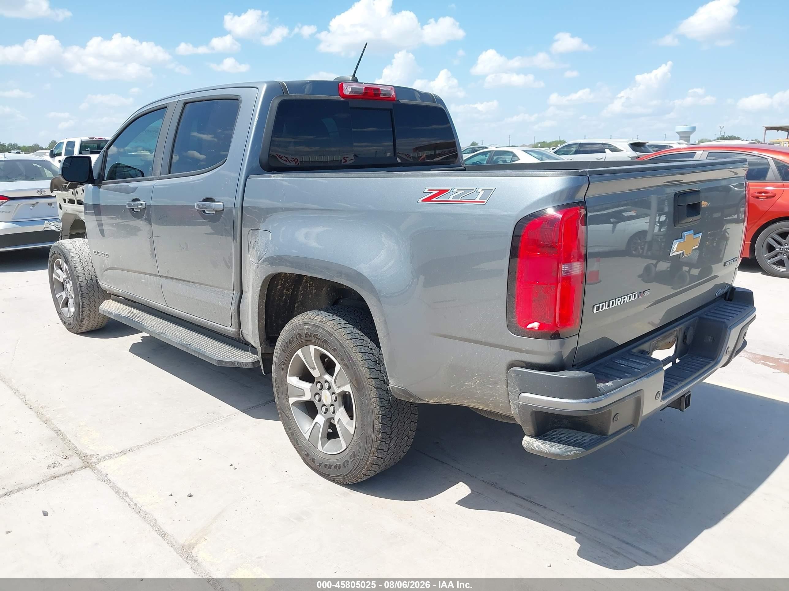 2019 Chevrolet Colorado Z71 Gray vin: 1GCGSDEN8K1137317