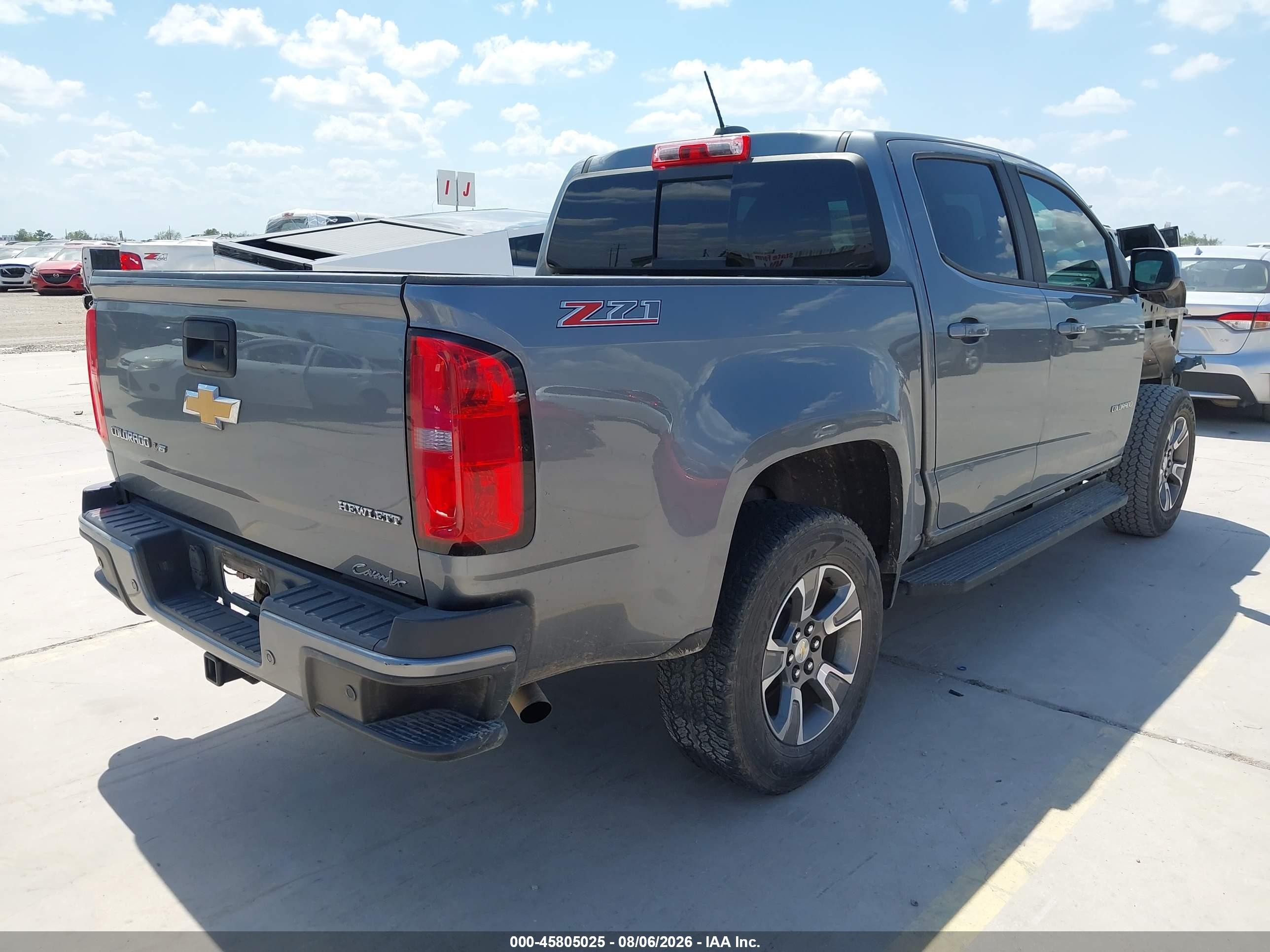 2019 Chevrolet Colorado Z71 Gray vin: 1GCGSDEN8K1137317