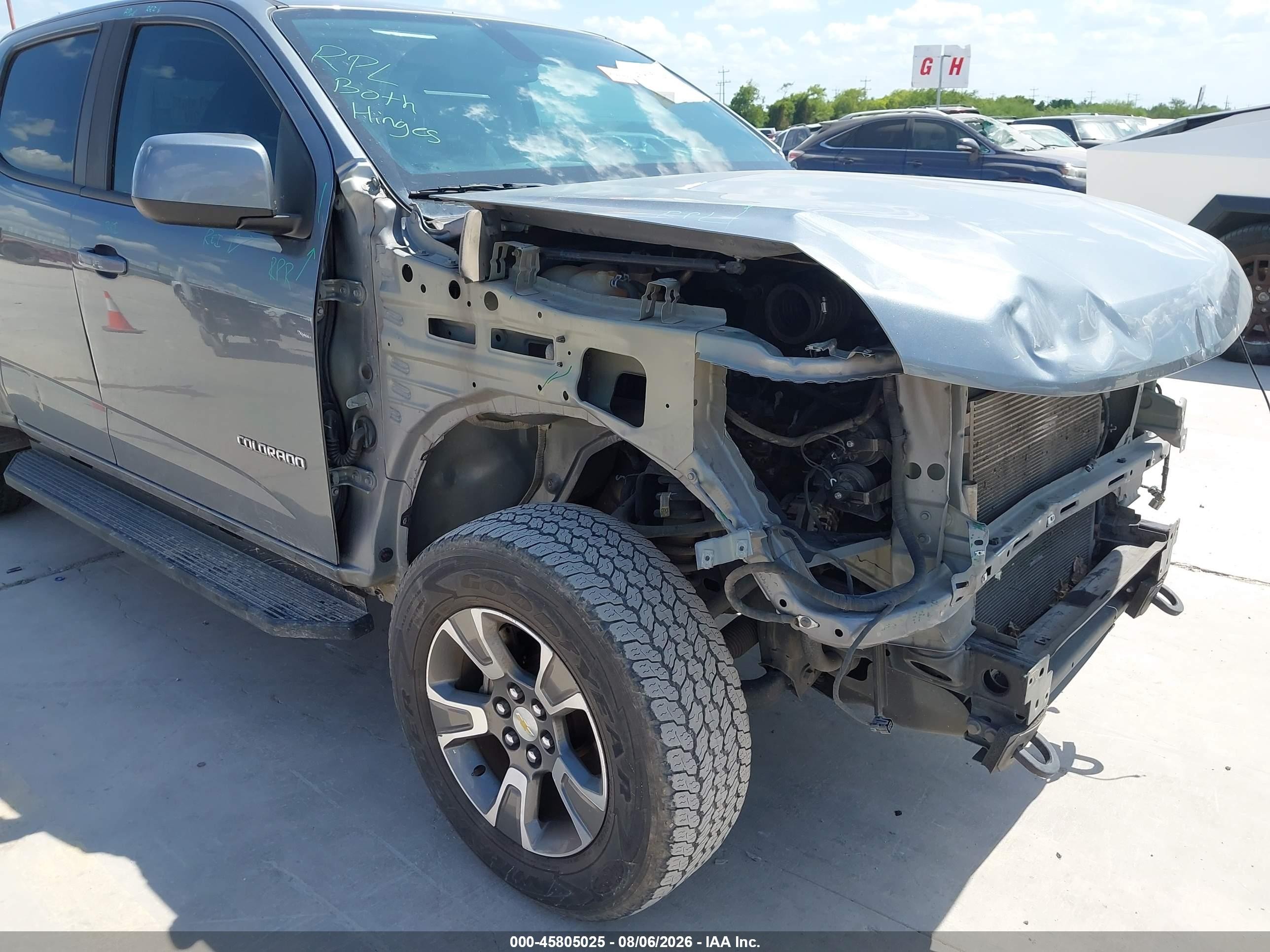 2019 Chevrolet Colorado Z71 Gray vin: 1GCGSDEN8K1137317