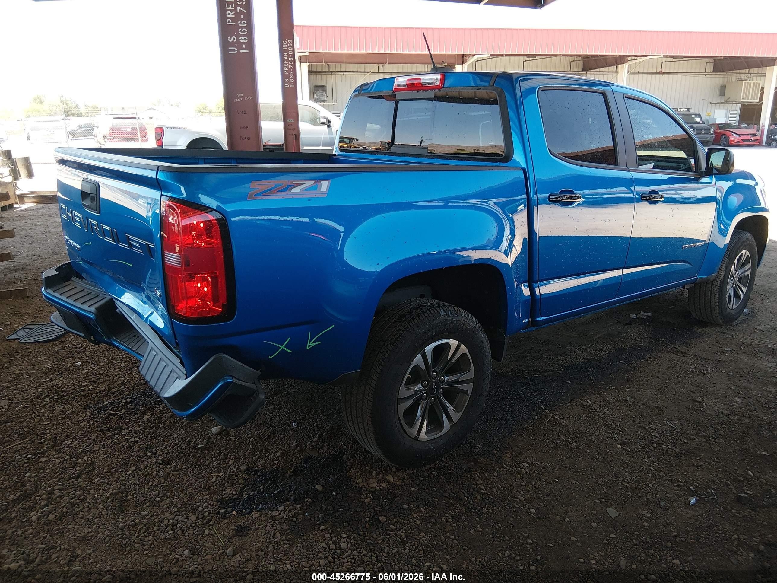 2021 Chevrolet Colorado 2wd  Short Box Z71 Синий vin: 1GCGSDENXM1260099