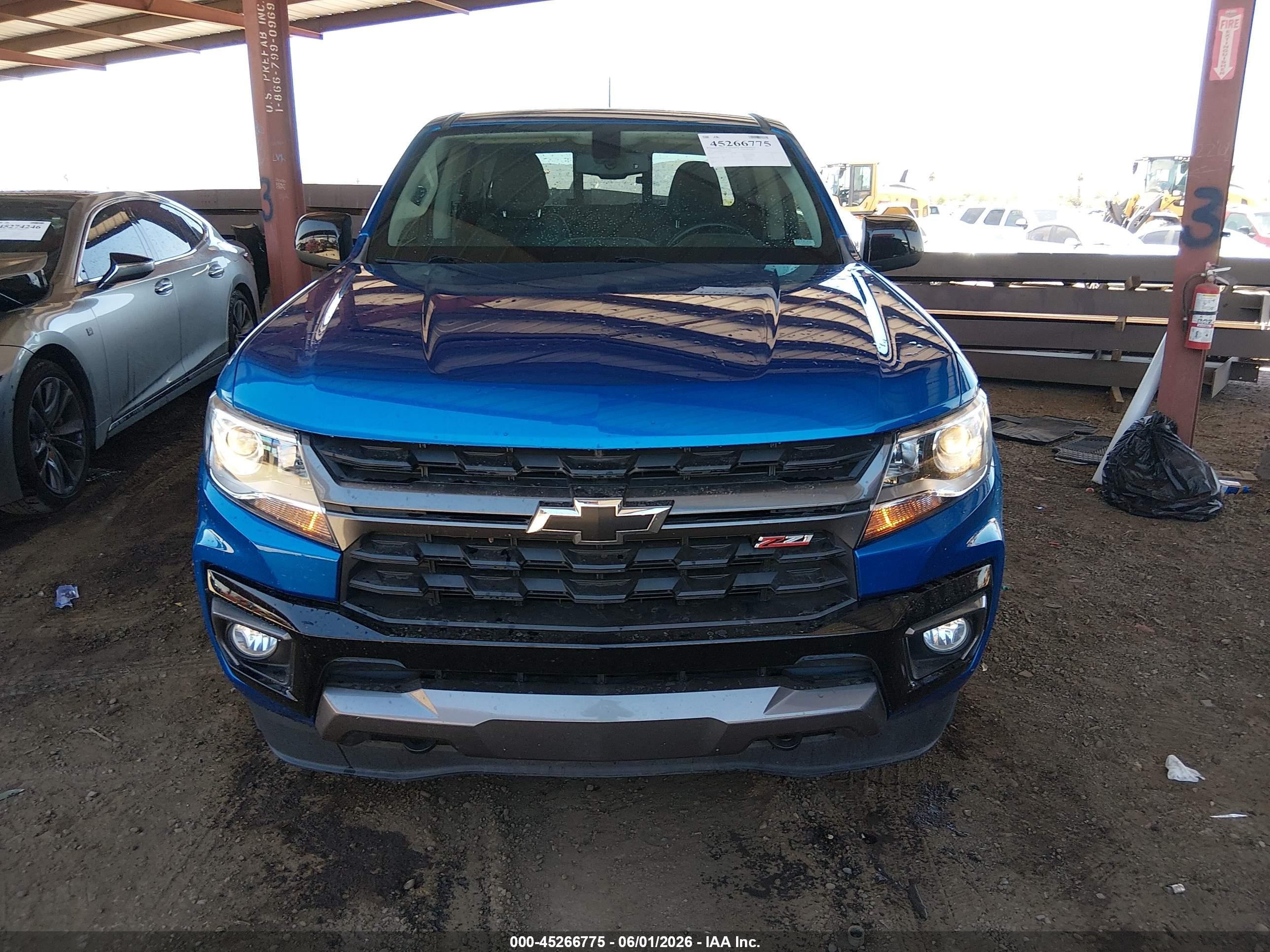 2021 Chevrolet Colorado 2wd  Short Box Z71 Синий vin: 1GCGSDENXM1260099