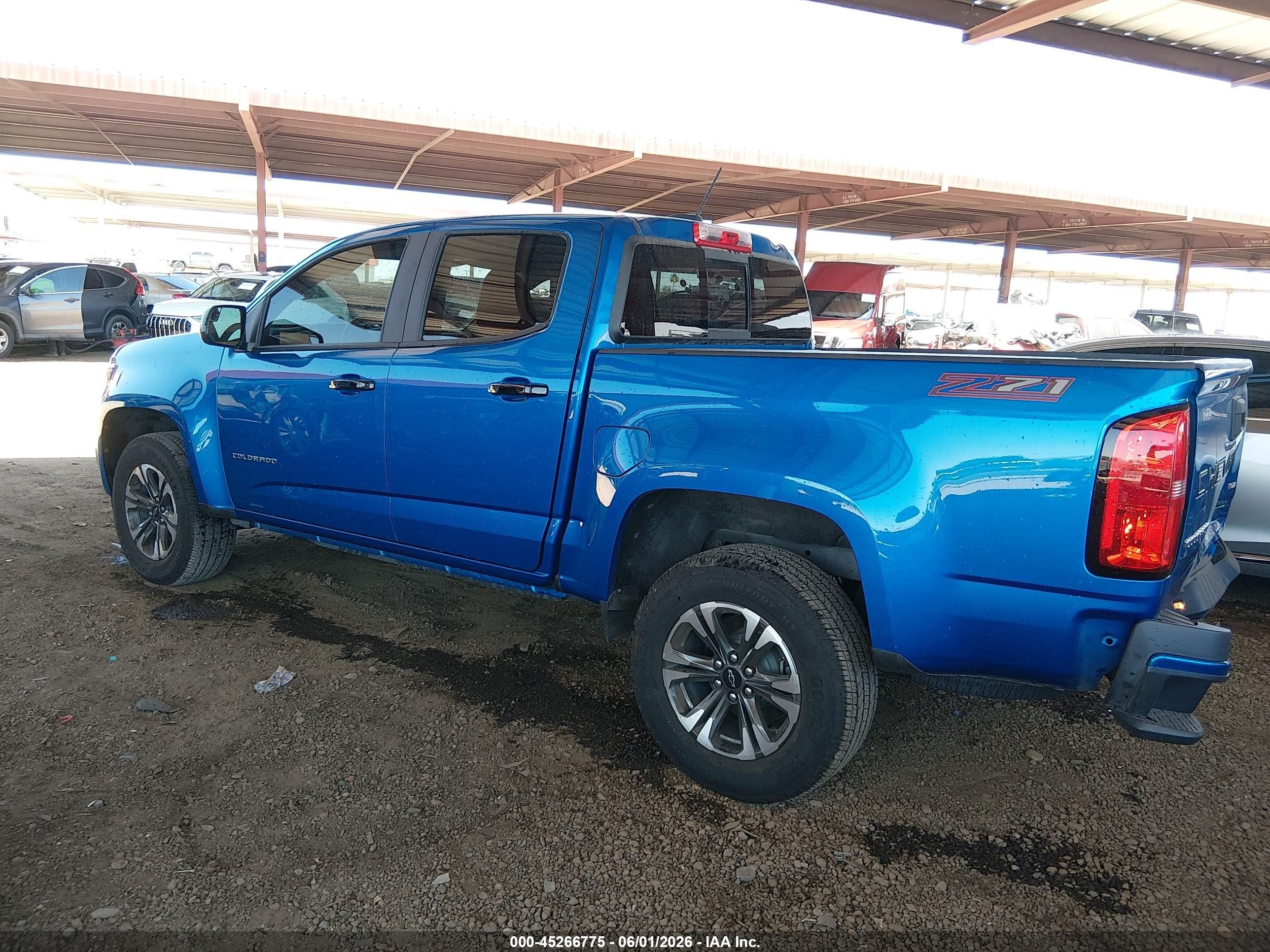 2021 Chevrolet Colorado 2wd  Short Box Z71 Синий vin: 1GCGSDENXM1260099