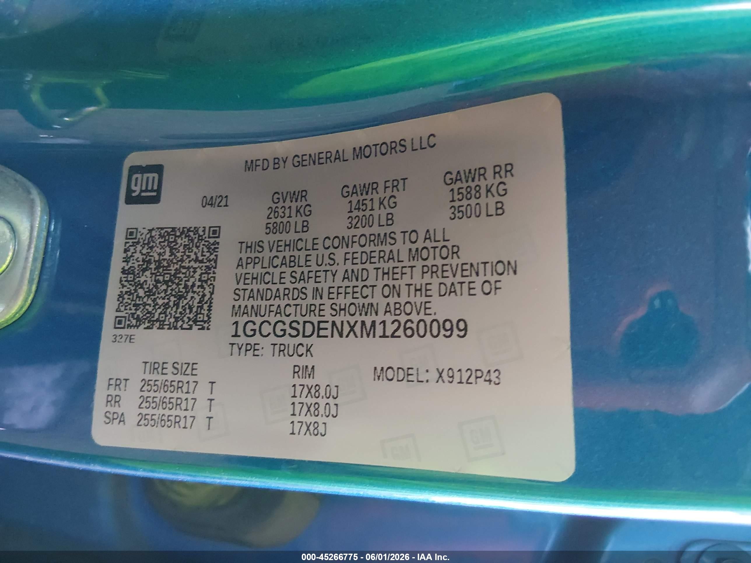 2021 Chevrolet Colorado 2wd  Short Box Z71 Синий vin: 1GCGSDENXM1260099