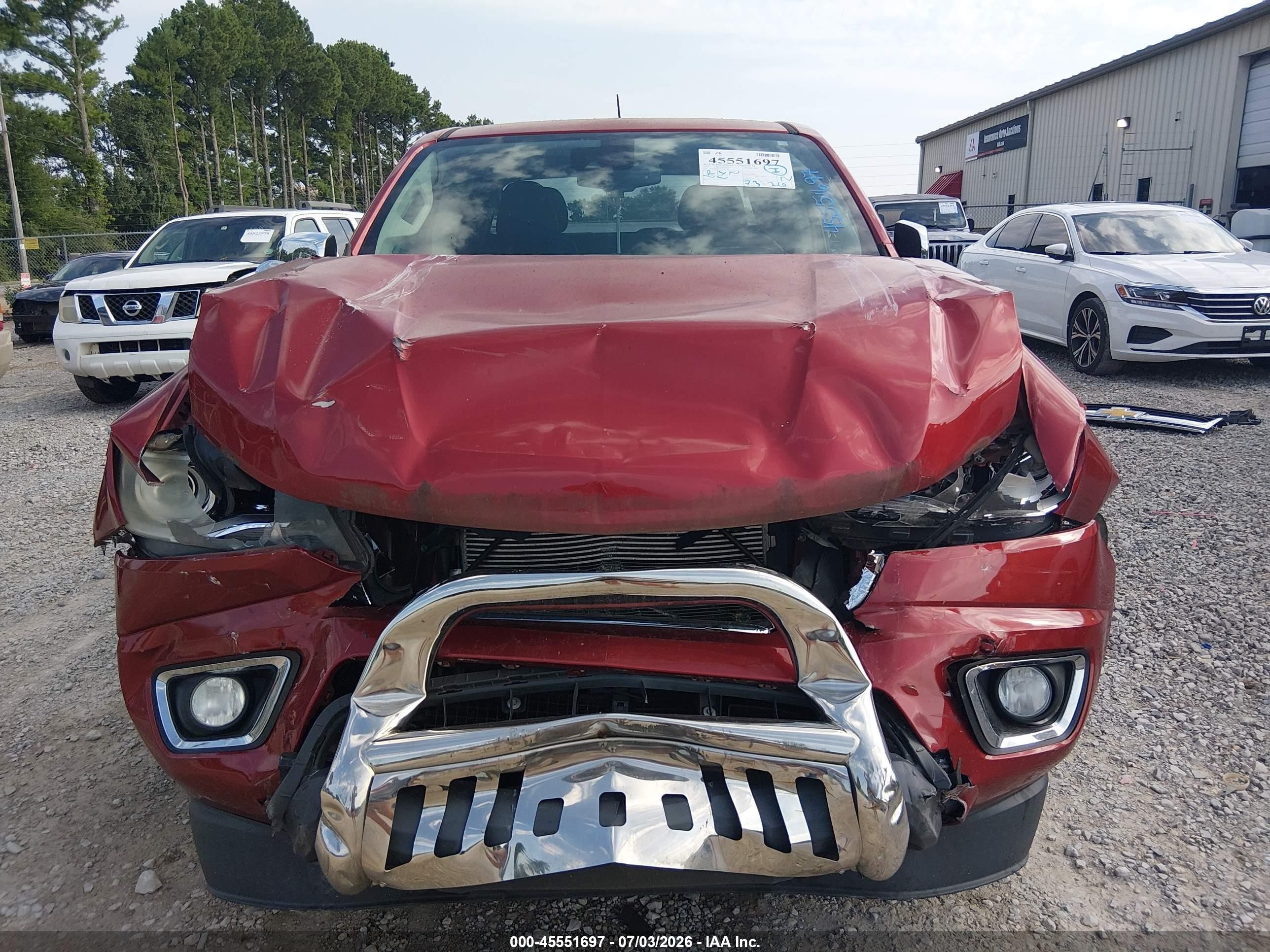 2015 Chevrolet Colorado Lt Red vin: 1GCGTBE39F1197368