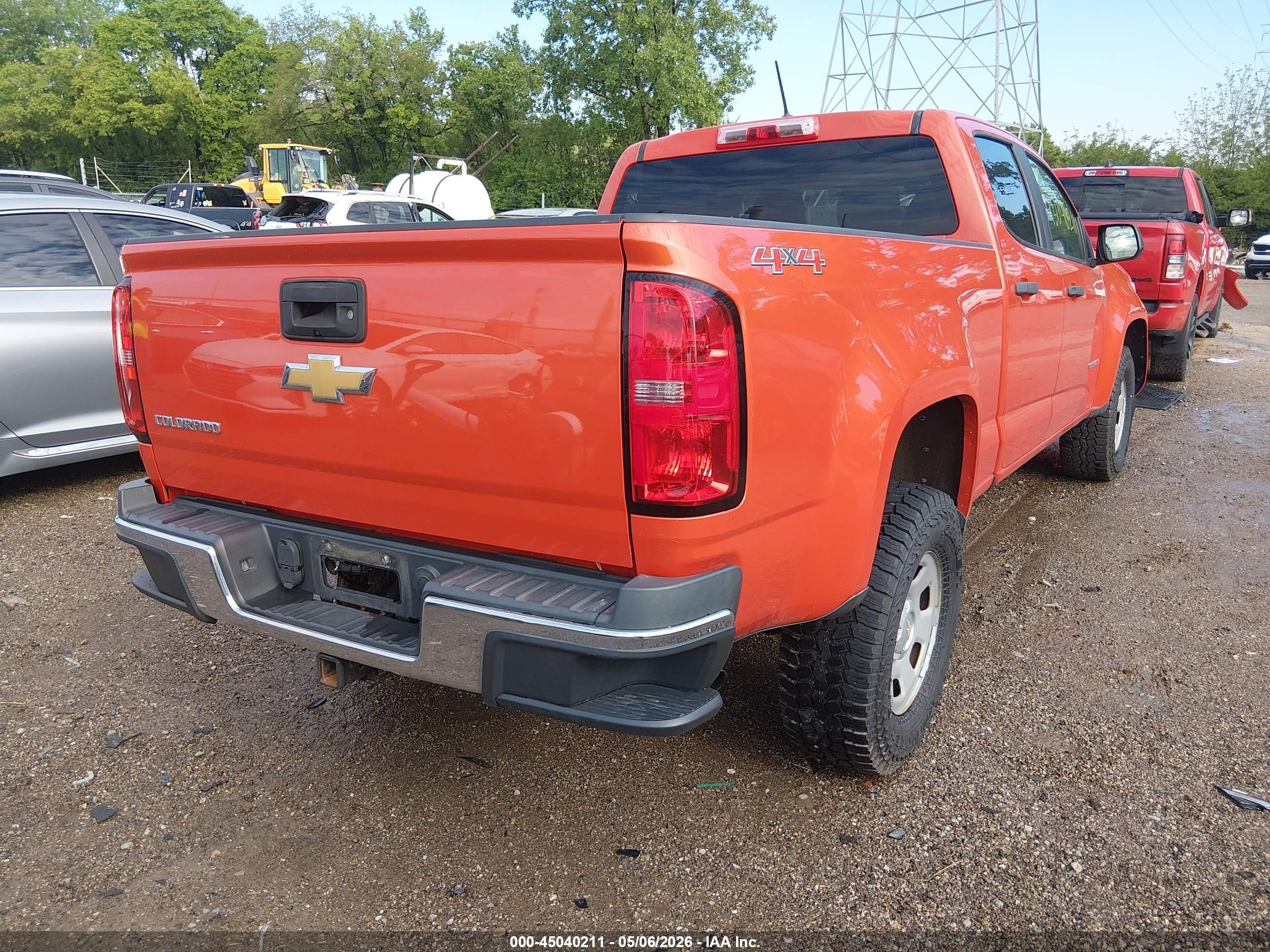2016 Chevrolet Colorado Wt Orange vin: 1GCGTBE3XG1286593