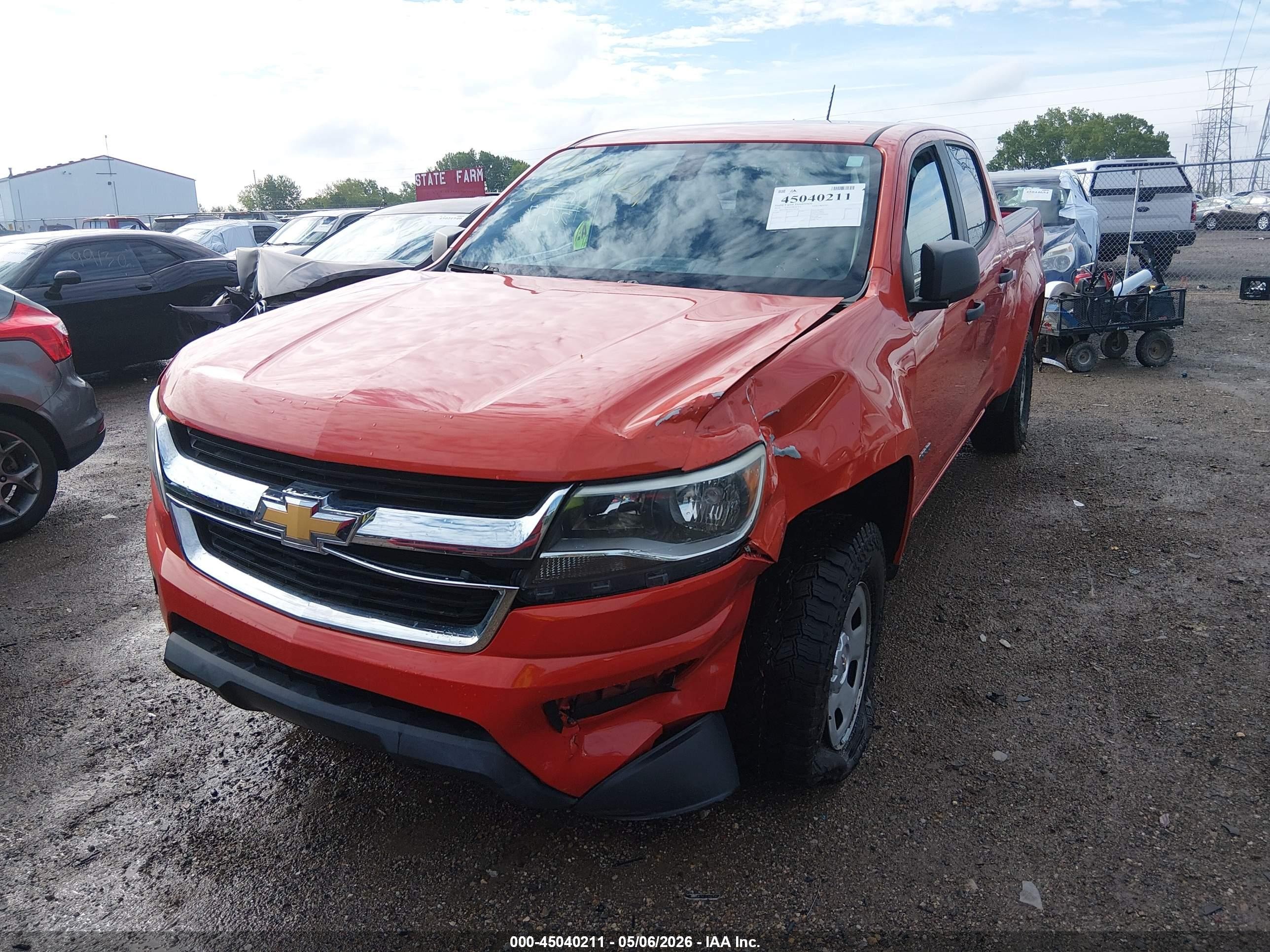 2016 Chevrolet Colorado Wt Orange vin: 1GCGTBE3XG1286593