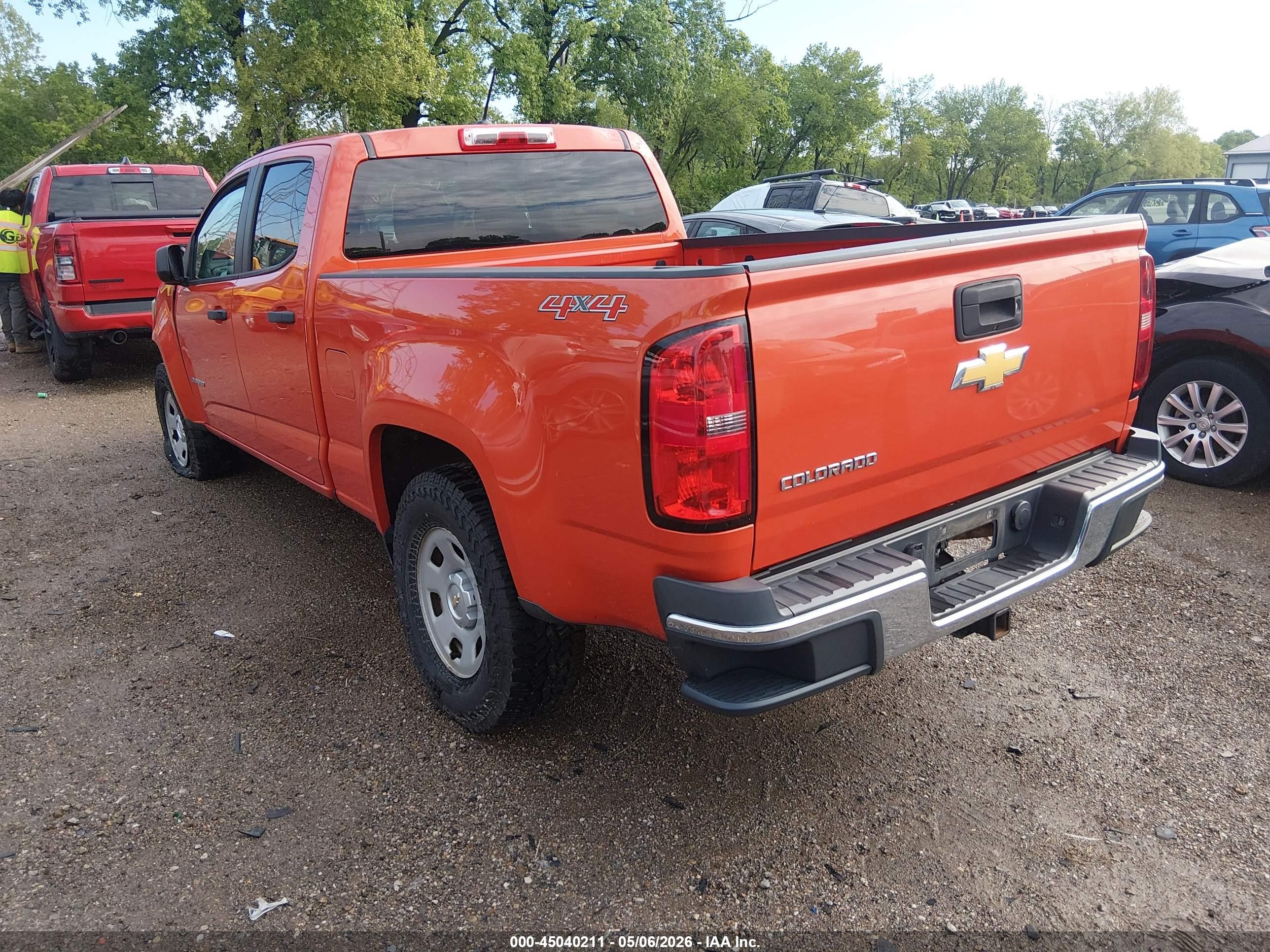 2016 Chevrolet Colorado Wt Orange vin: 1GCGTBE3XG1286593