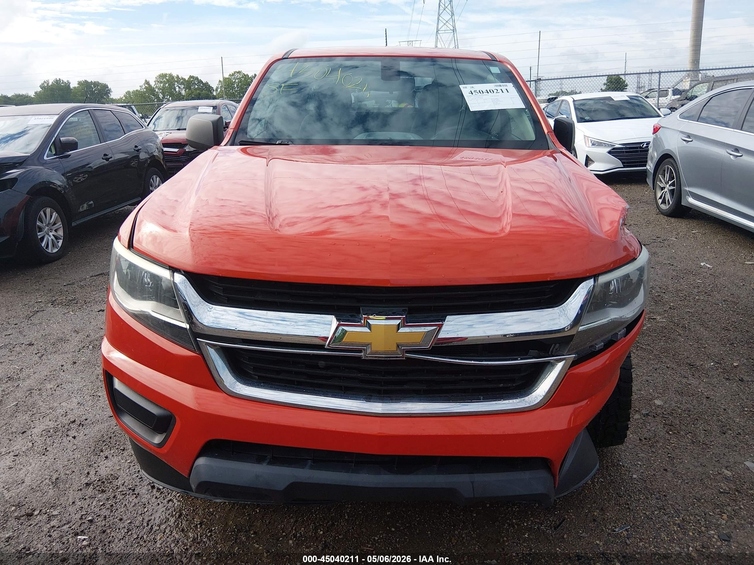 2016 Chevrolet Colorado Wt Orange vin: 1GCGTBE3XG1286593