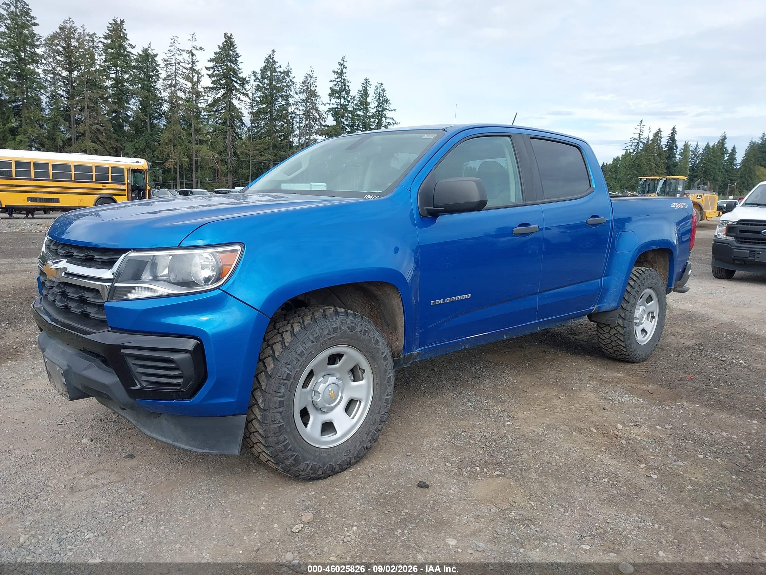 2022 Chevrolet Colorado 4wd  Short Box Wt Blue vin: 1GCGTBEN4N1118477