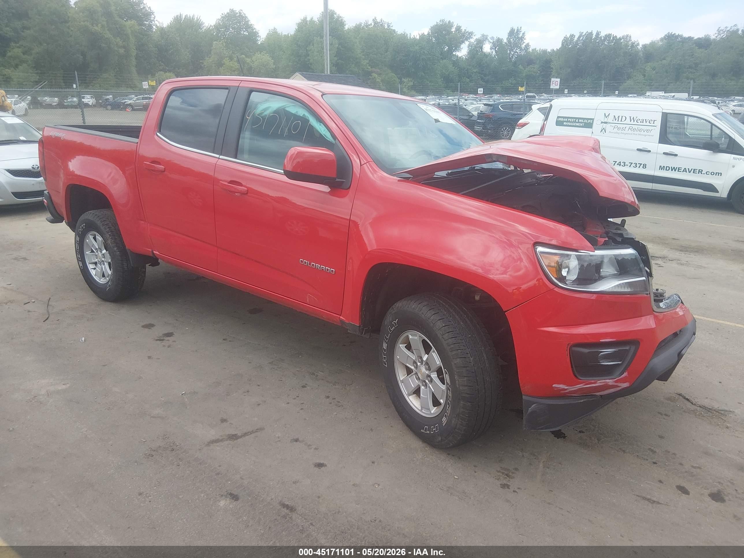 2019 Chevrolet Colorado Wt Red vin: 1GCGTBEN5K1332356