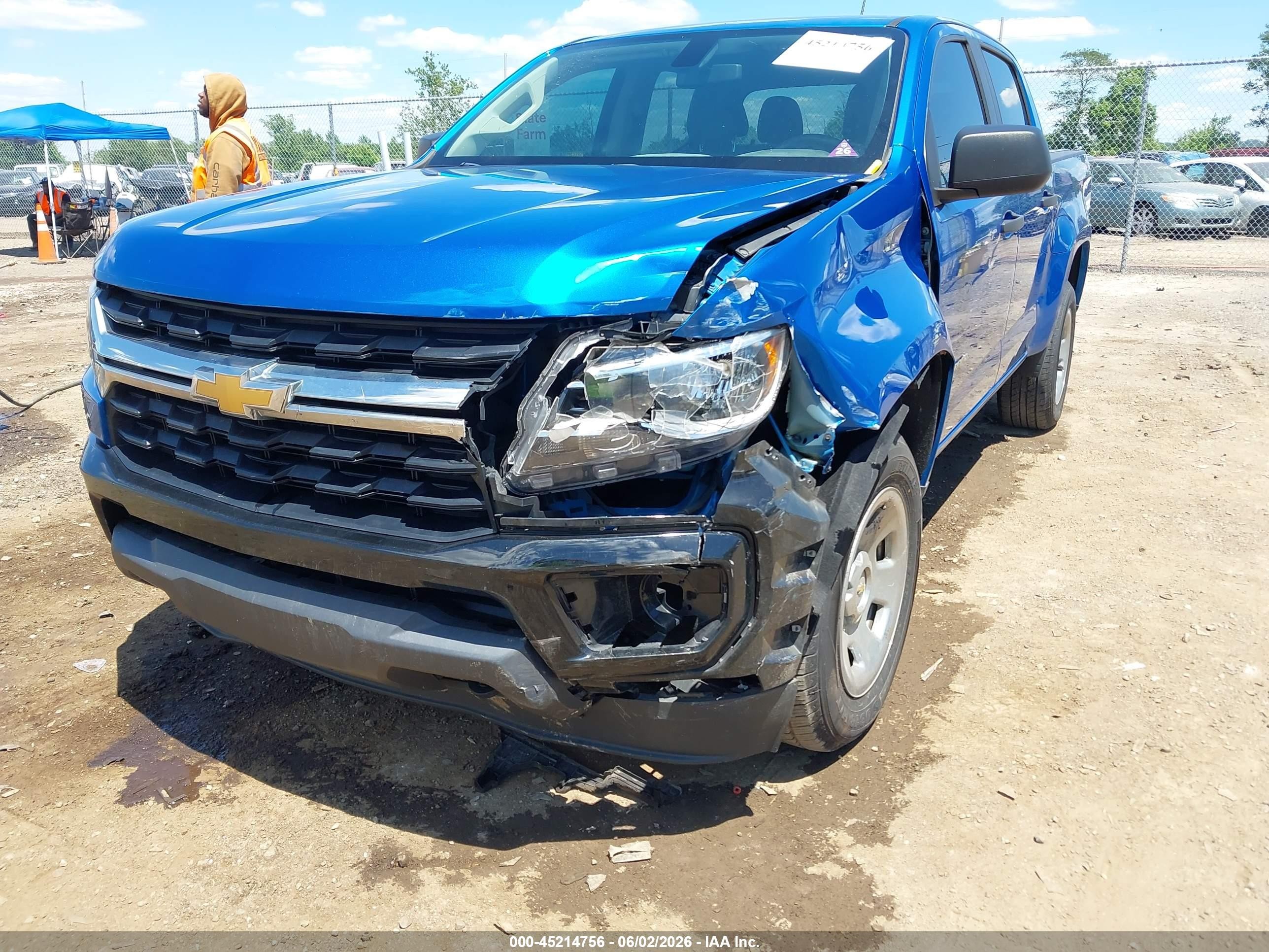 2021 Chevrolet Colorado 4wd  Short Box Wt Blue vin: 1GCGTBEN5M1236584