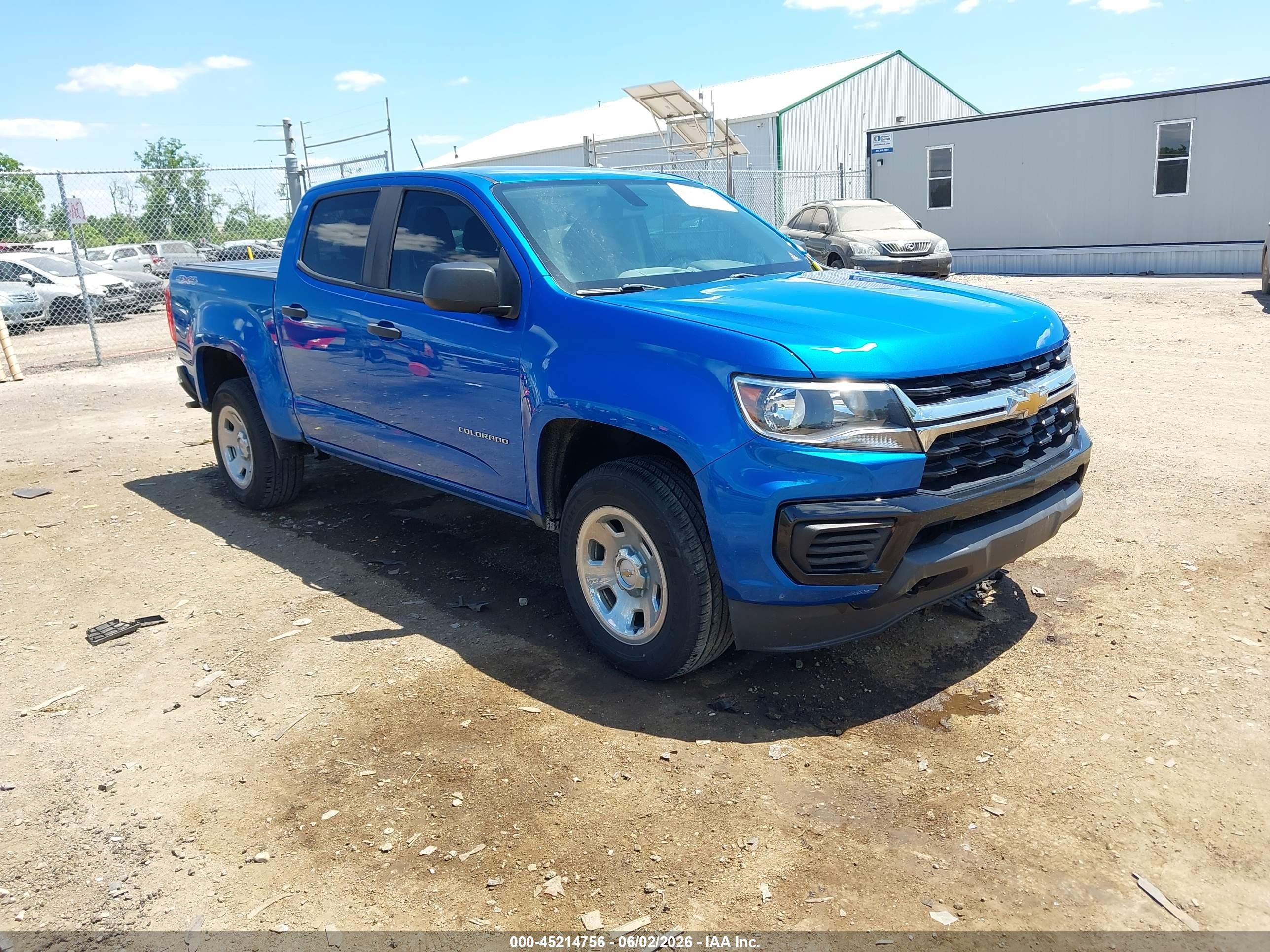 2021 Chevrolet Colorado 4wd  Short Box Wt Blue vin: 1GCGTBEN5M1236584