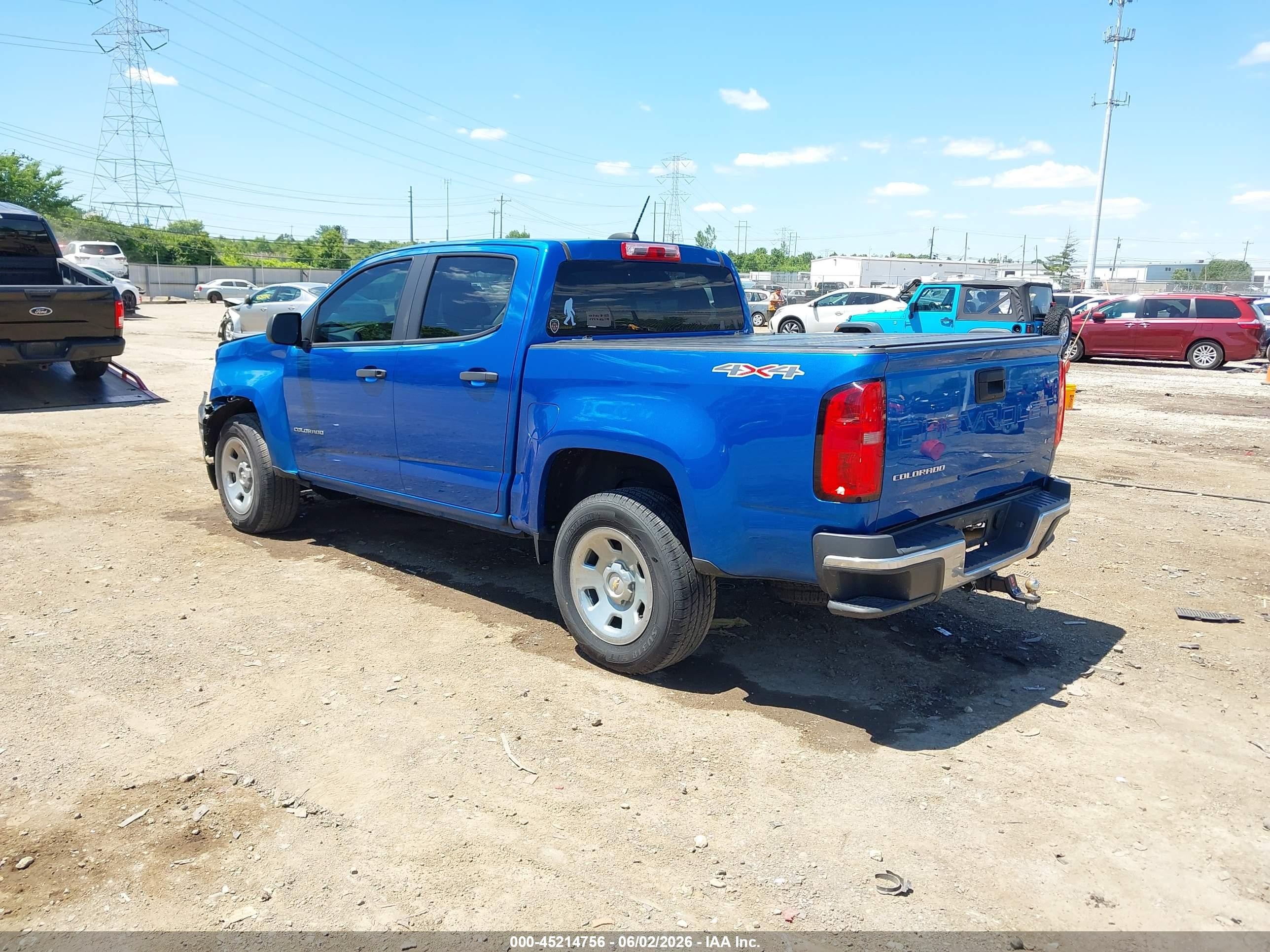 2021 Chevrolet Colorado 4wd  Short Box Wt Blue vin: 1GCGTBEN5M1236584