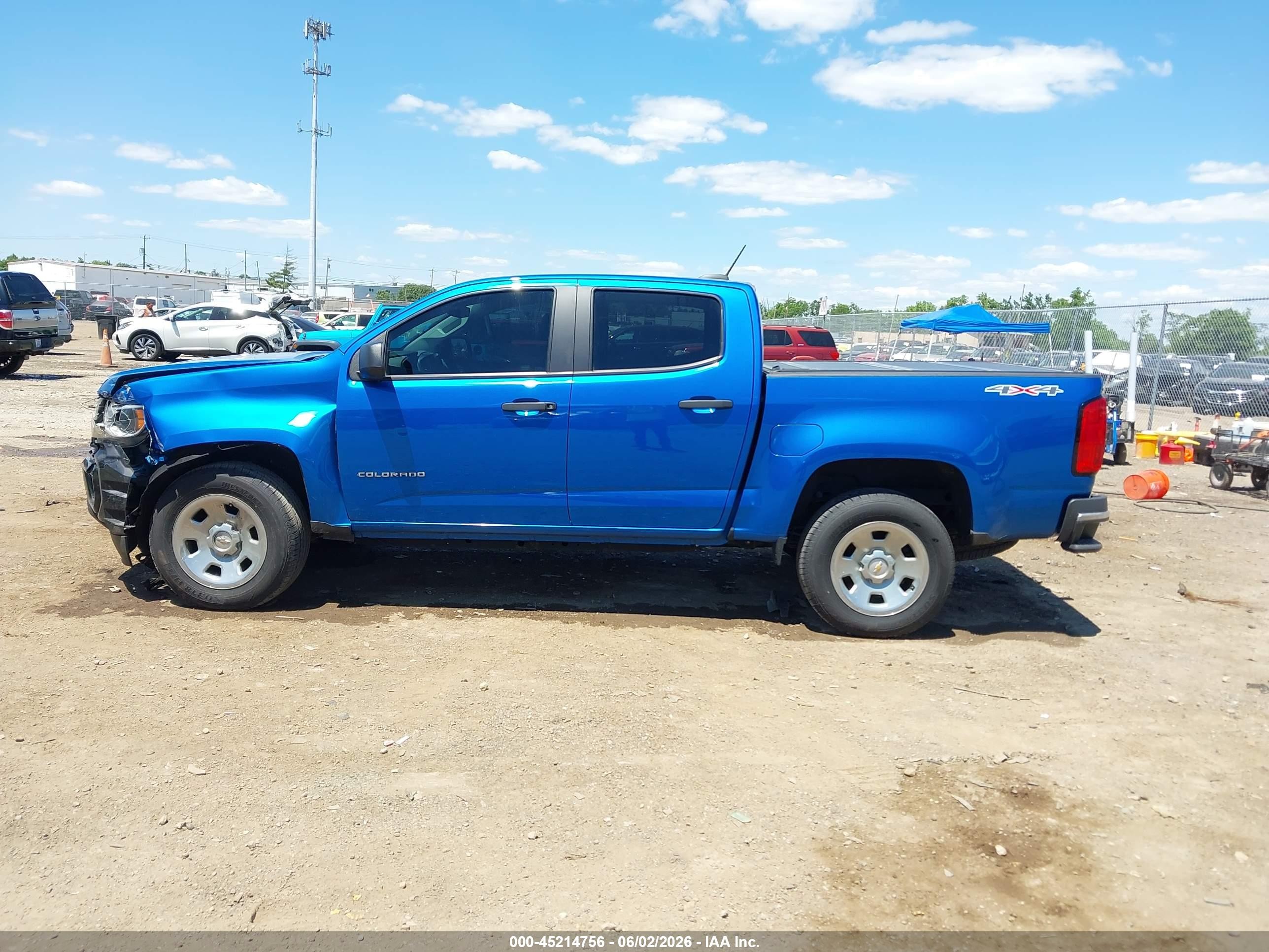 2021 Chevrolet Colorado 4wd  Short Box Wt Blue vin: 1GCGTBEN5M1236584